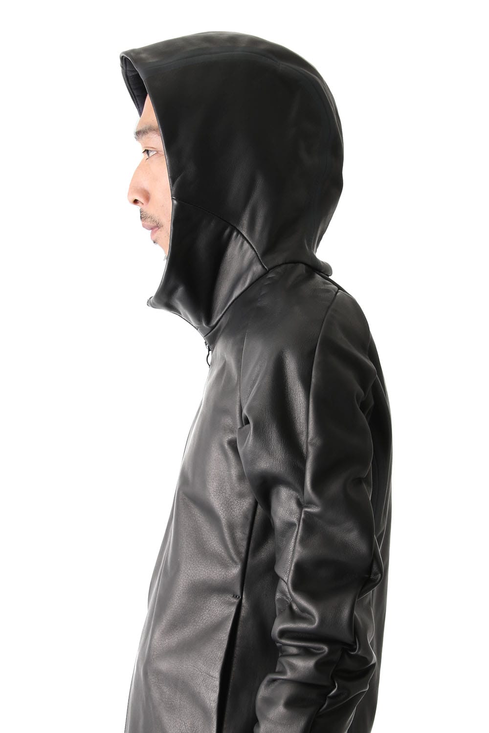 Hooded Jacket Stretch Deer Leather