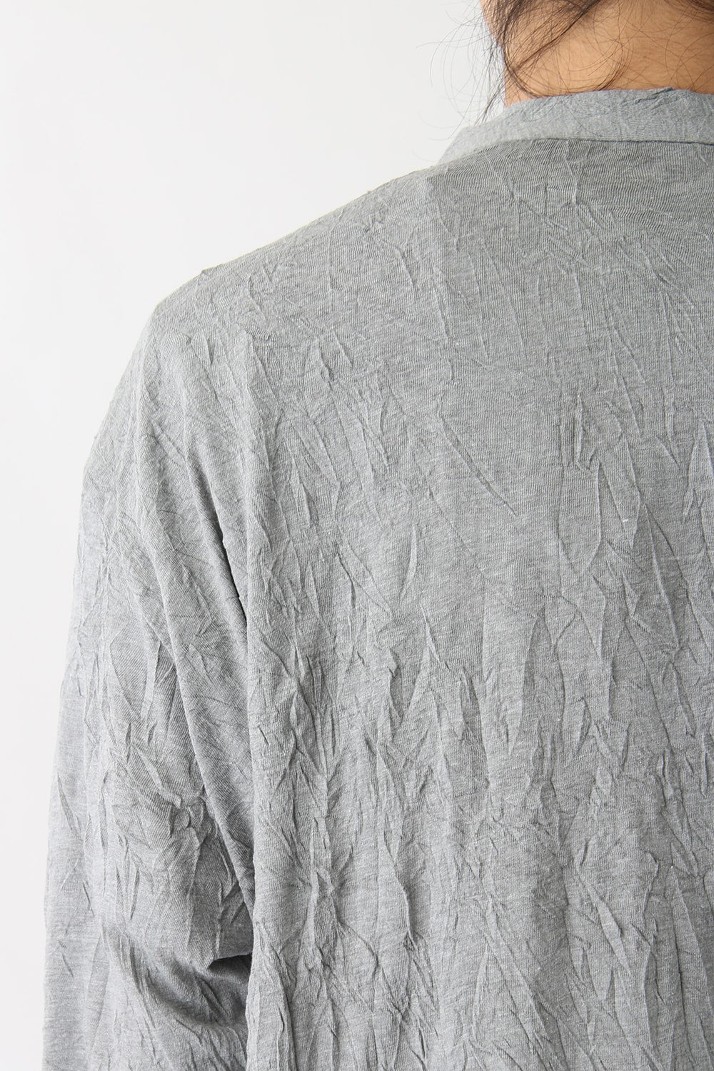 Long Cardigan C/E Washer Plain Stitch Fabric