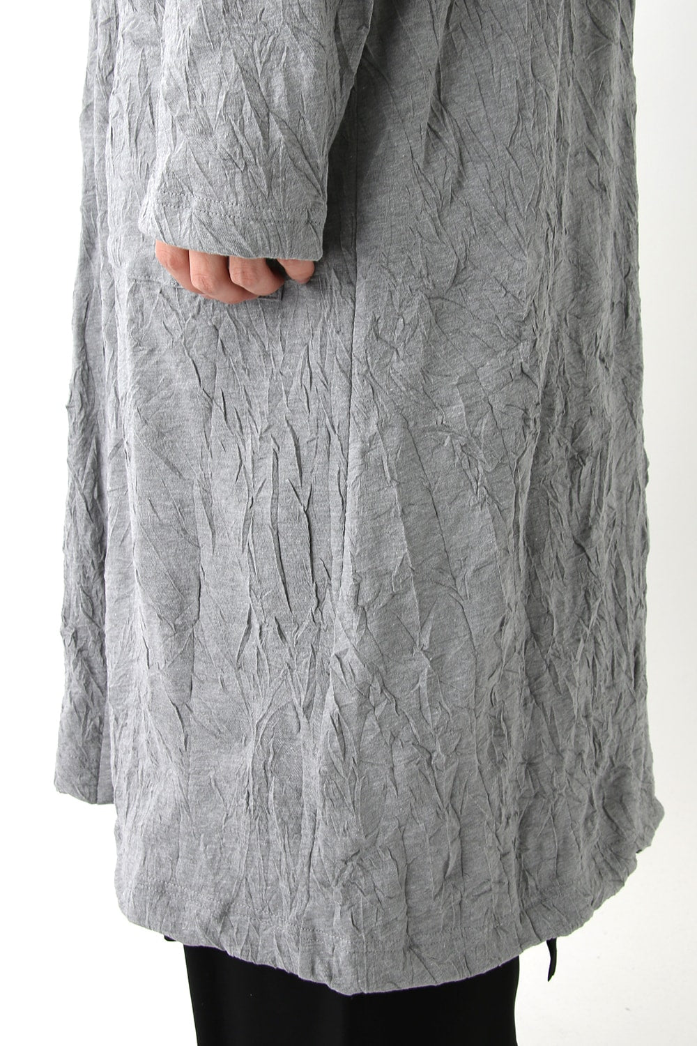 Long Cardigan C/E Washer Plain Stitch Fabric