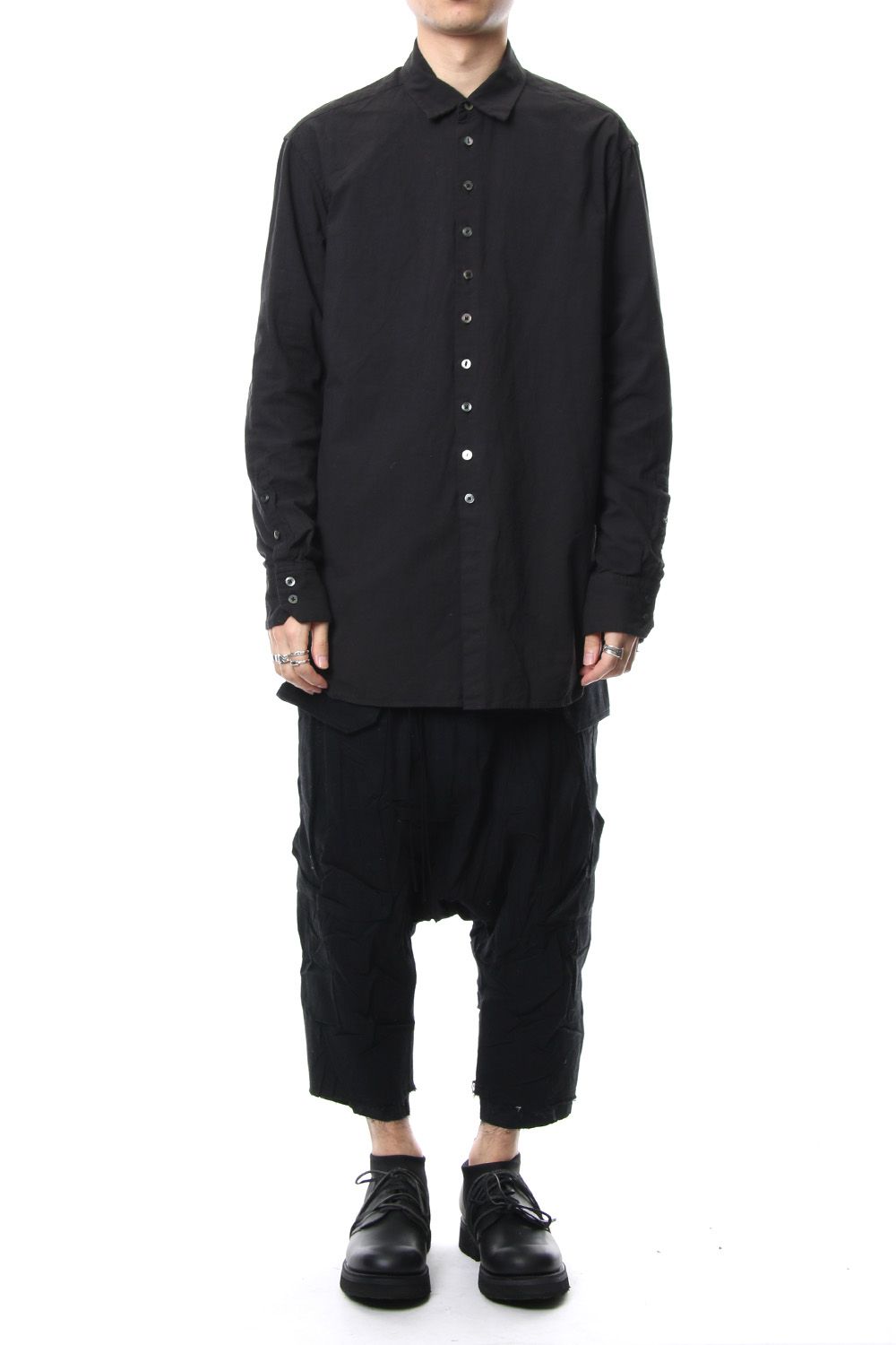 Irregular button shirt