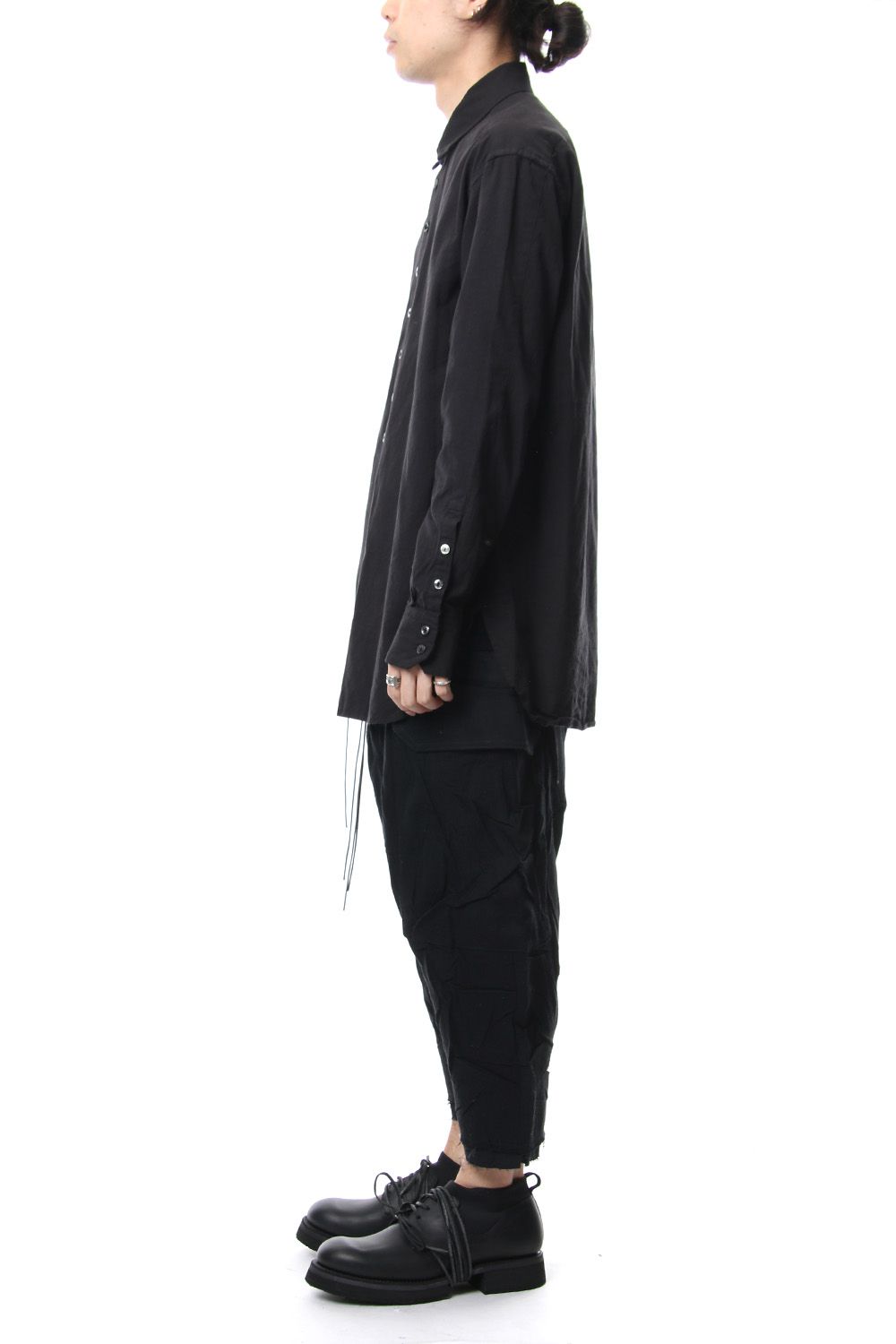 Irregular button shirt