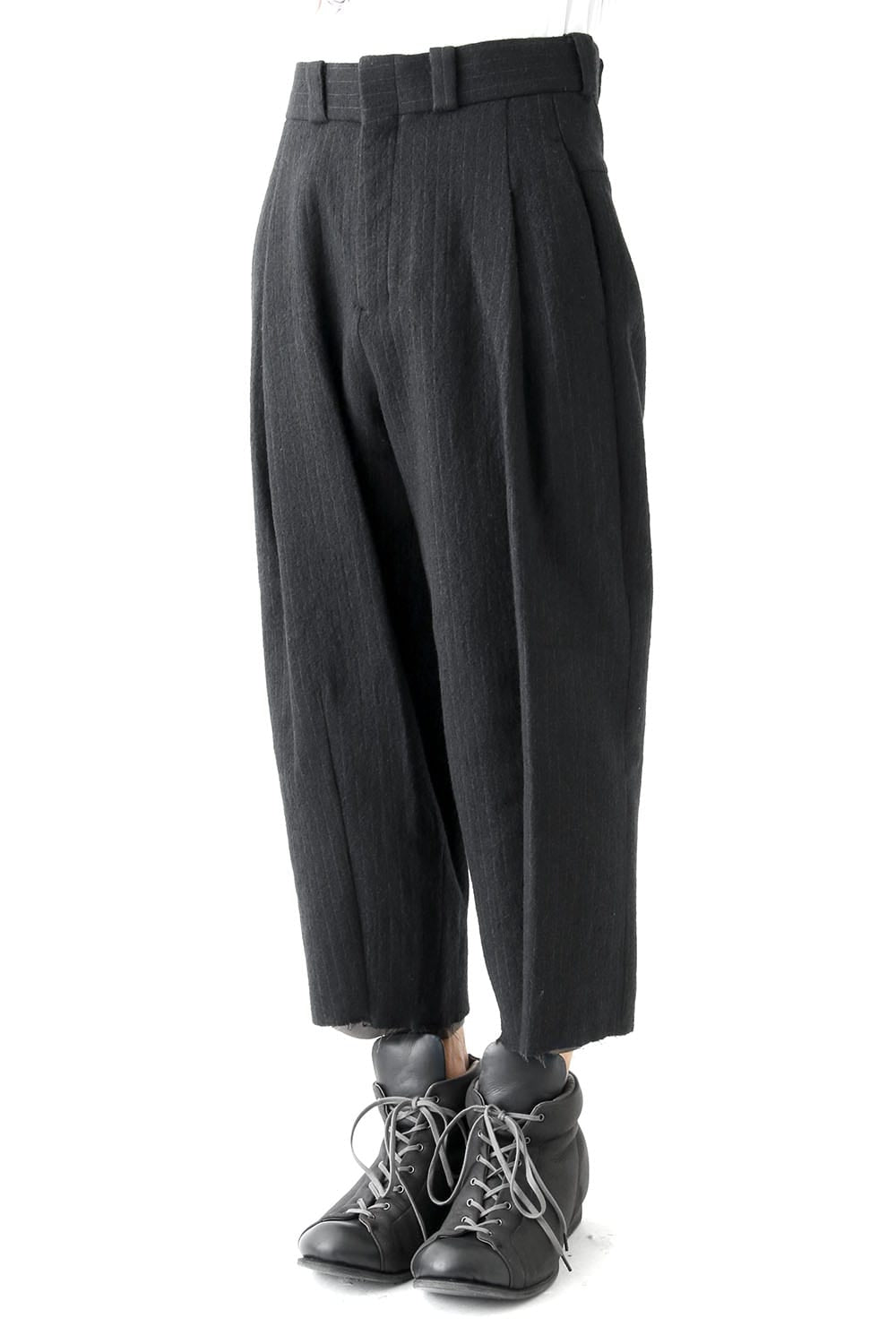 Cropped Pants Wool Stripe