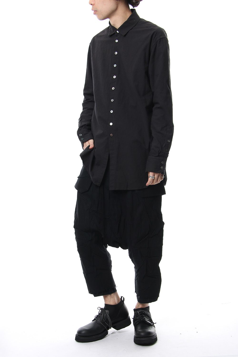 Irregular button shirt