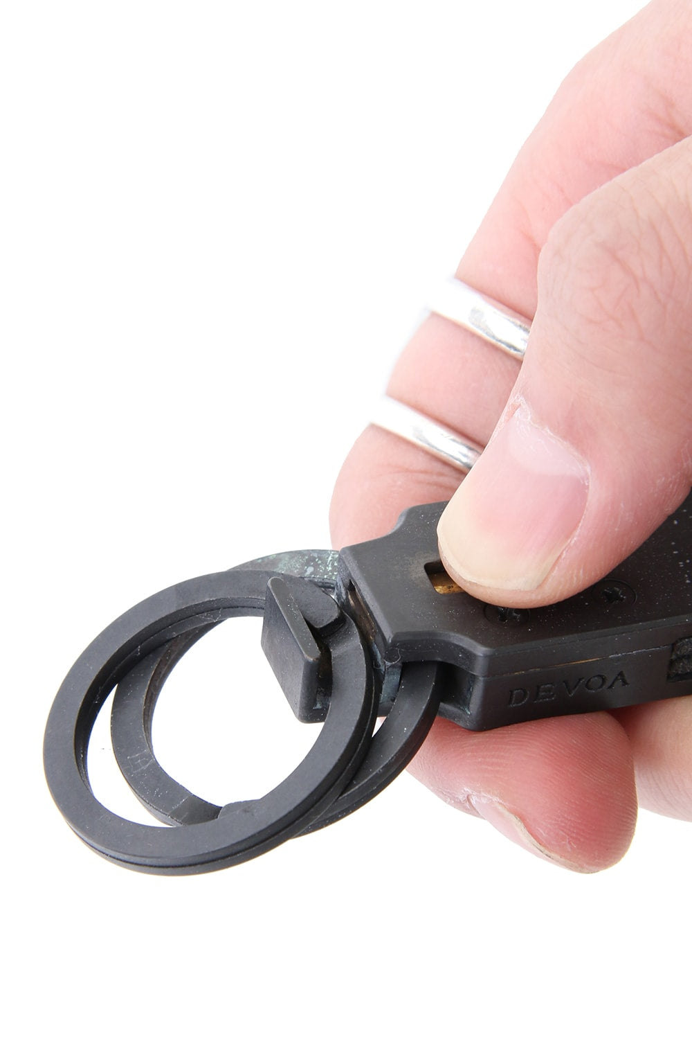 Key Holder Brass and Calf