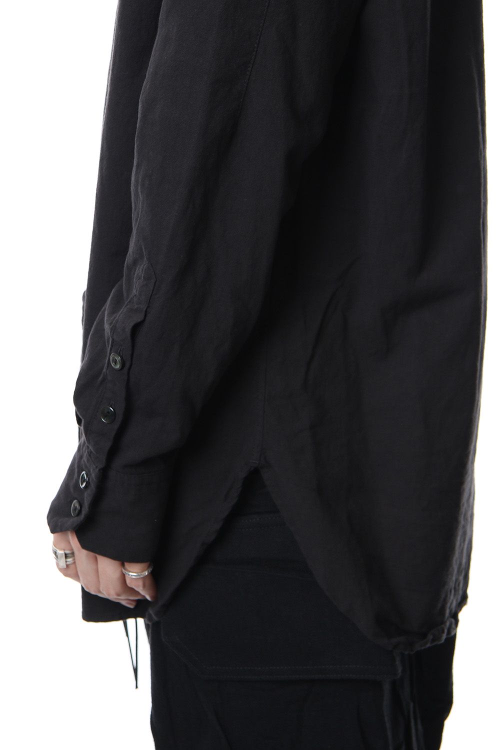 Irregular button shirt