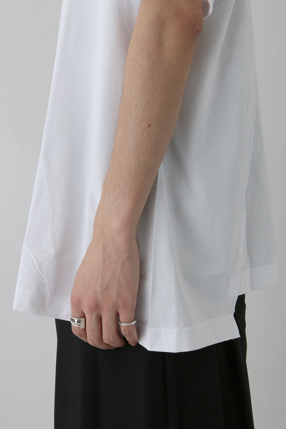 Uneven Front and Back 30/C Tight Tension Jersey T-shirt