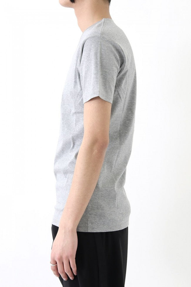 17SS 60/1 Bio Mercerization Smooth Round Tail V-Neck Cut-Sew GRAY