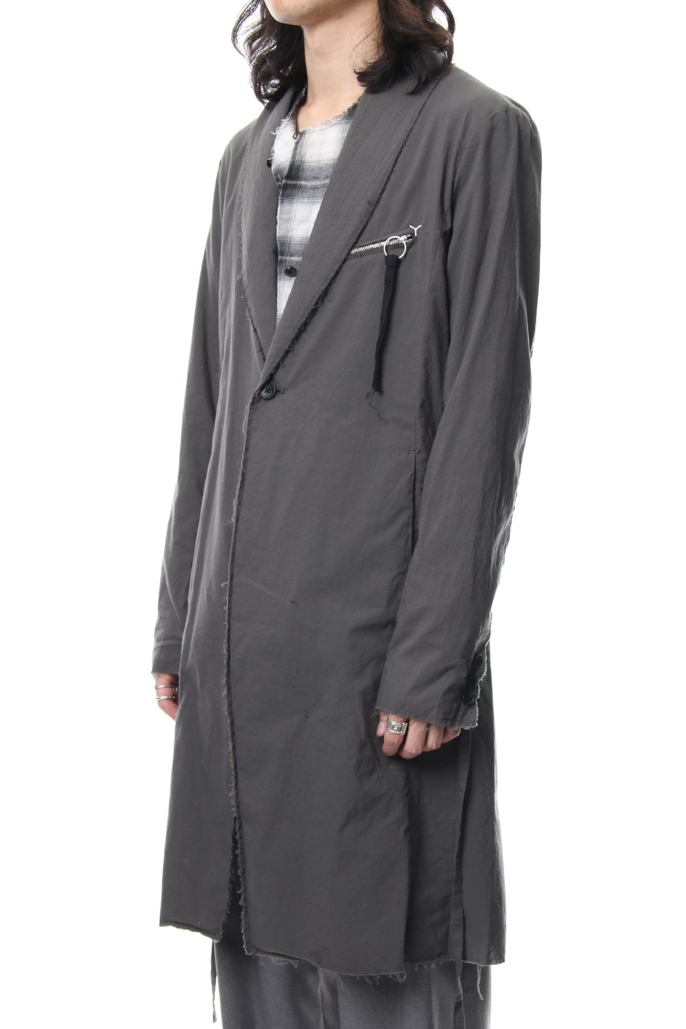 GRUNGE ROBE COAT ASH