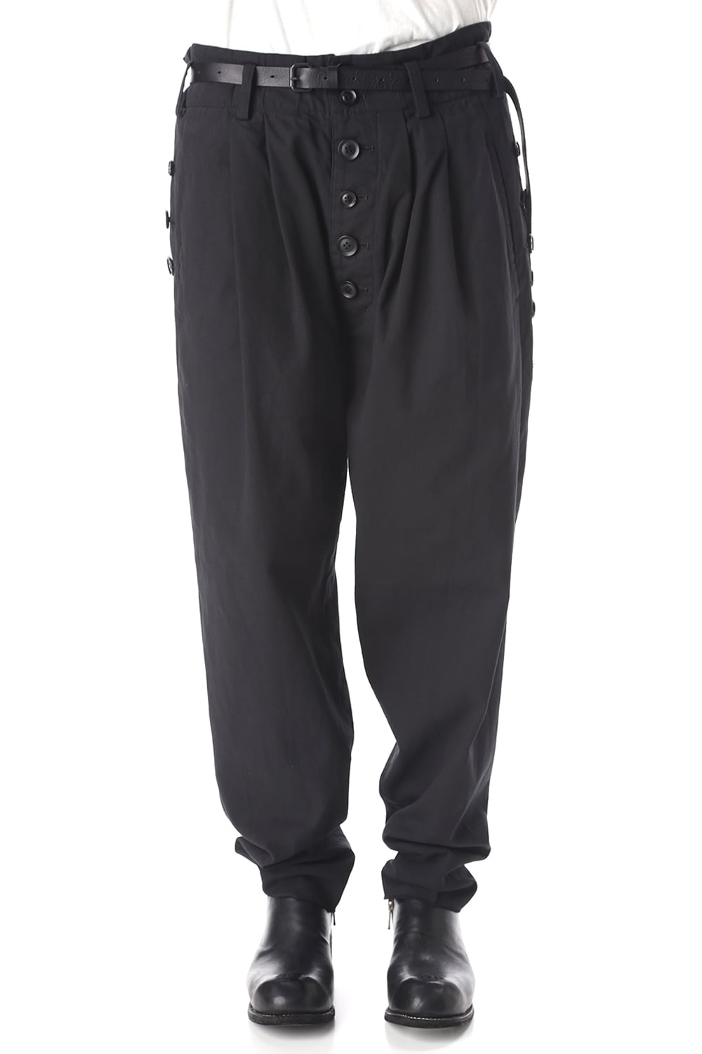 マルチボタン タックパンツ ベルト付き