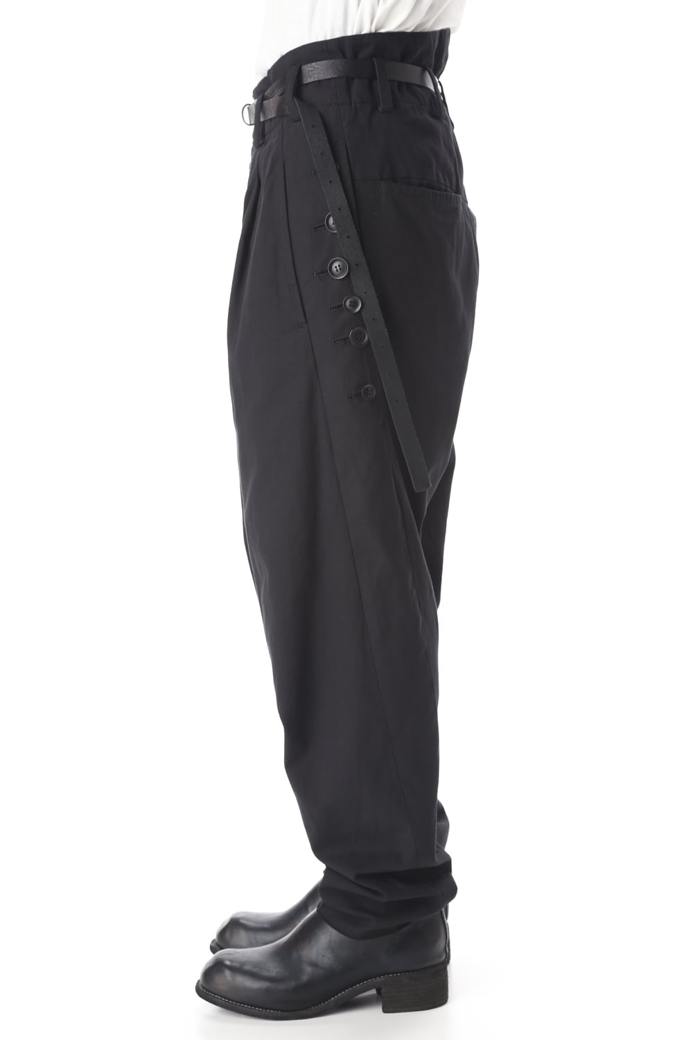 マルチボタン タックパンツ ベルト付き