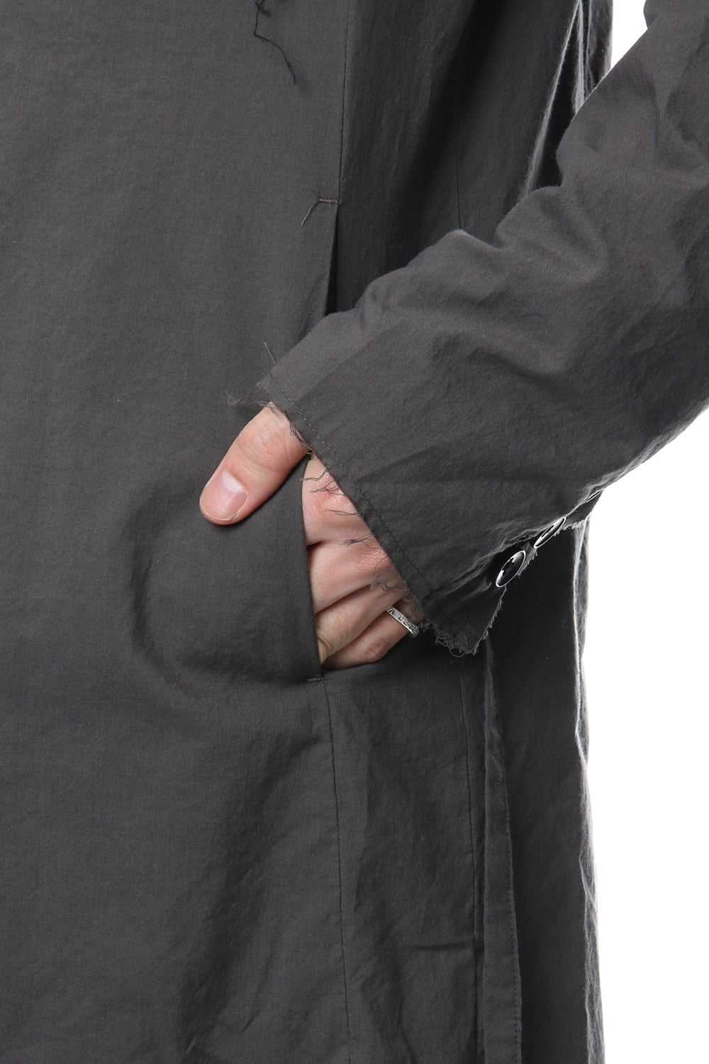 GRUNGE ROBE COAT ASH