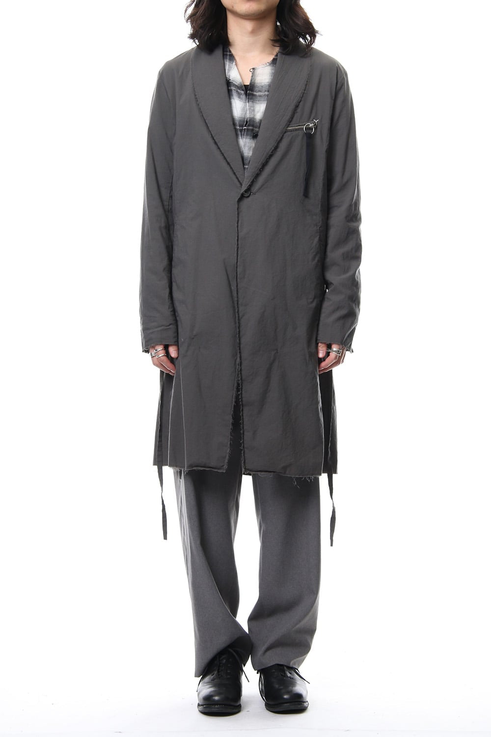 GRUNGE ROBE COAT ASH