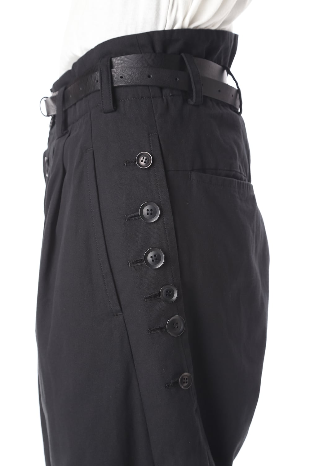 マルチボタン タックパンツ ベルト付き