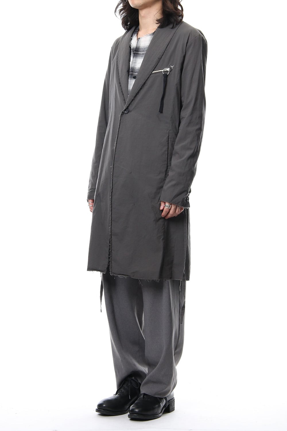 GRUNGE ROBE COAT ASH