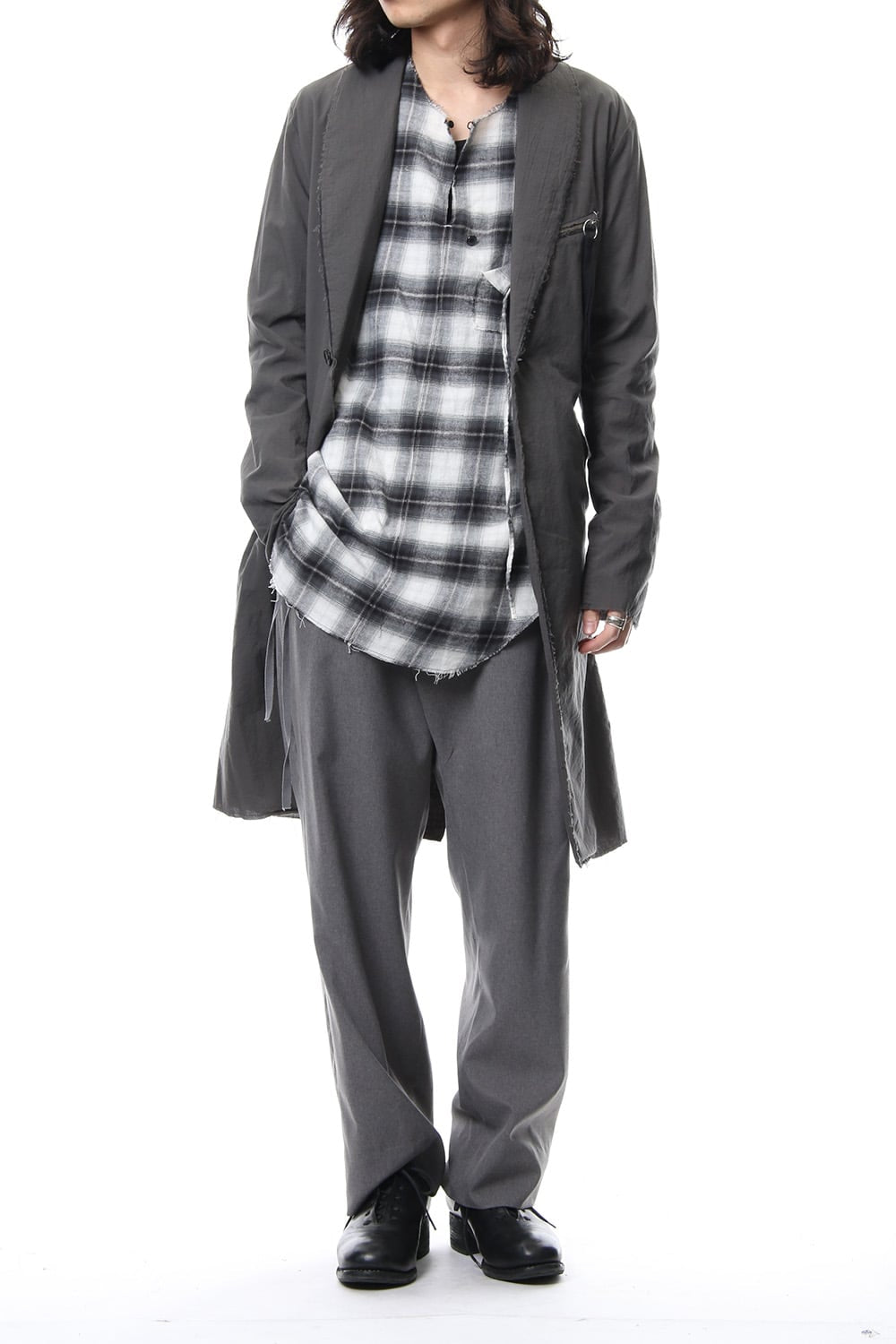 GRUNGE ROBE COAT ASH