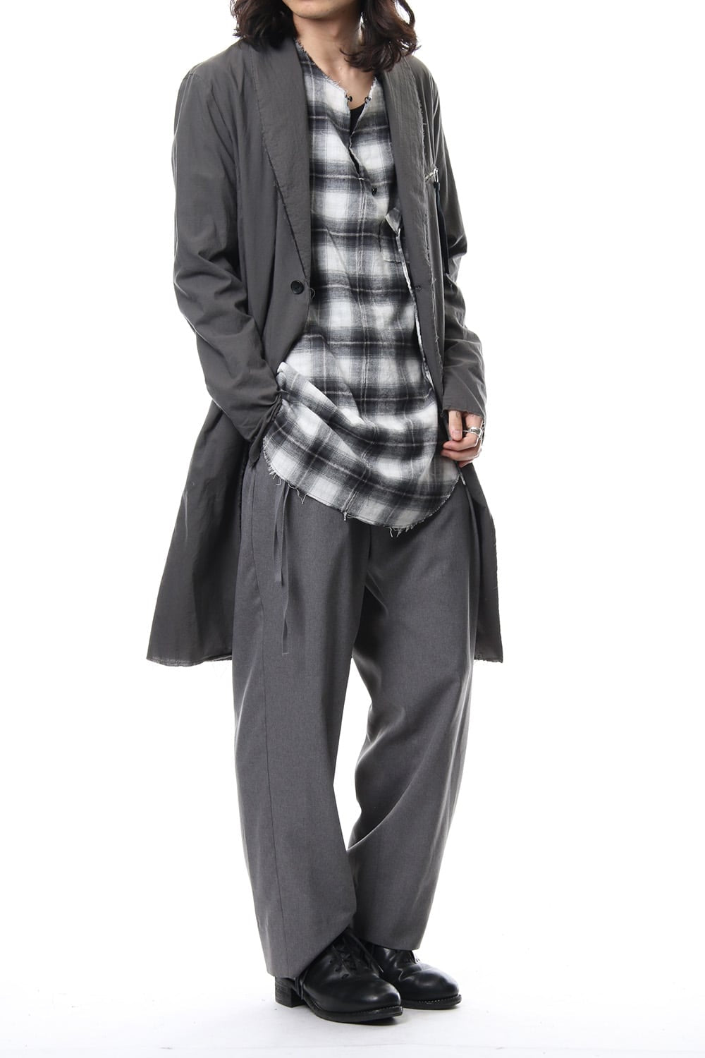 GRUNGE ROBE COAT ASH