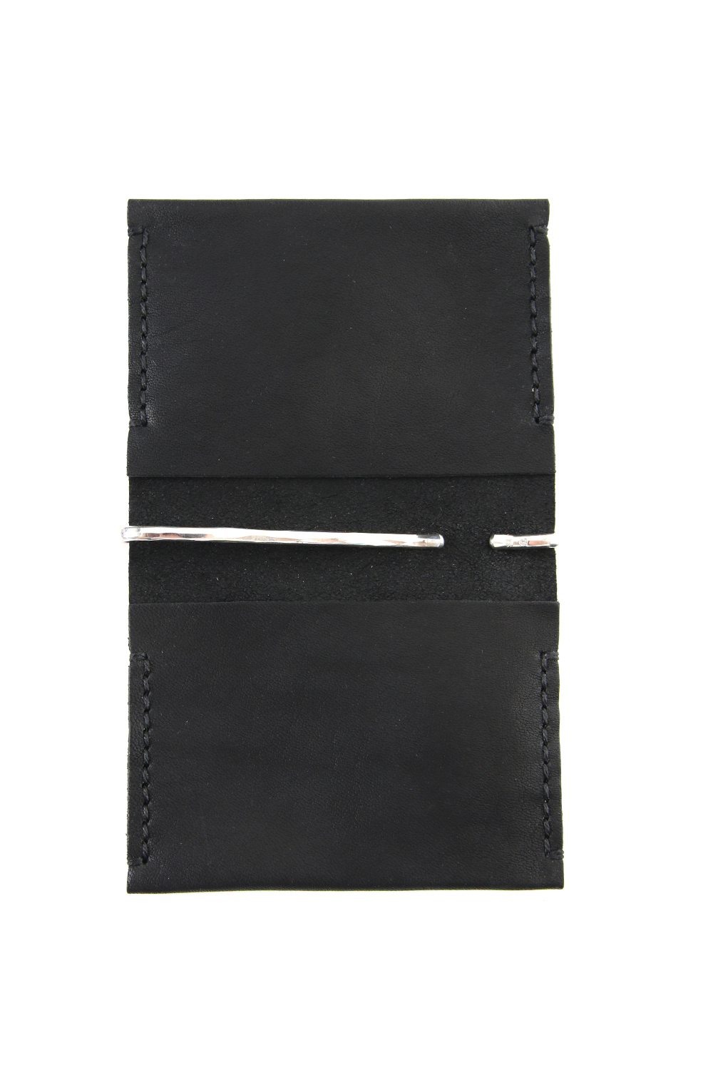 Double Card Case + Money Clip Hammered