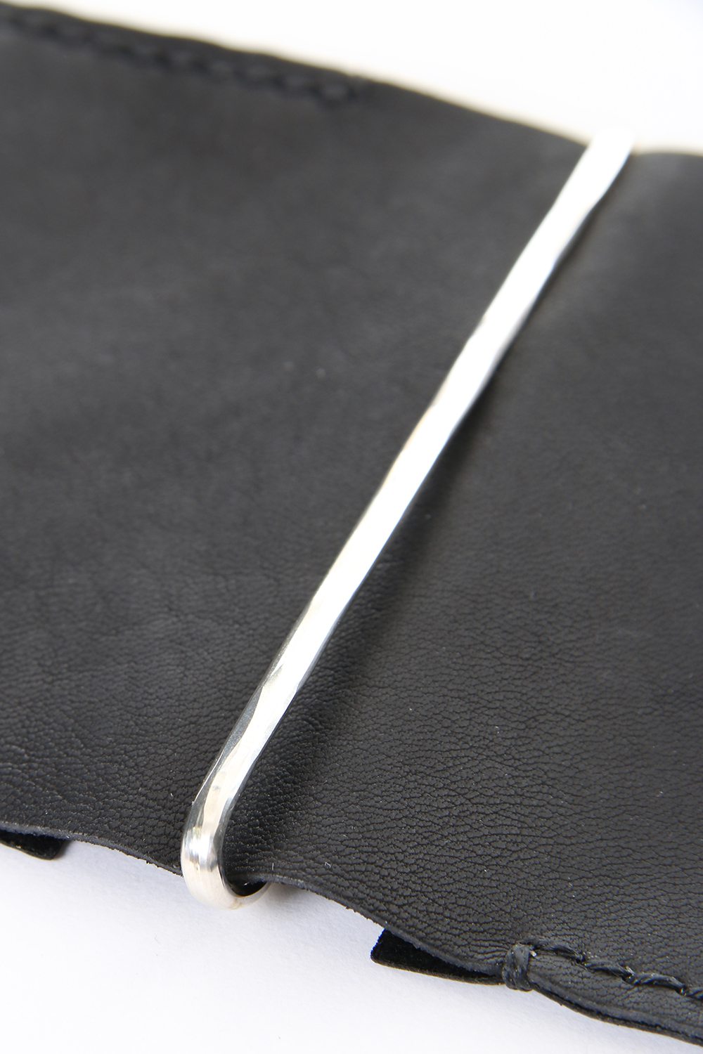 Double Card Case + Money Clip Hammered