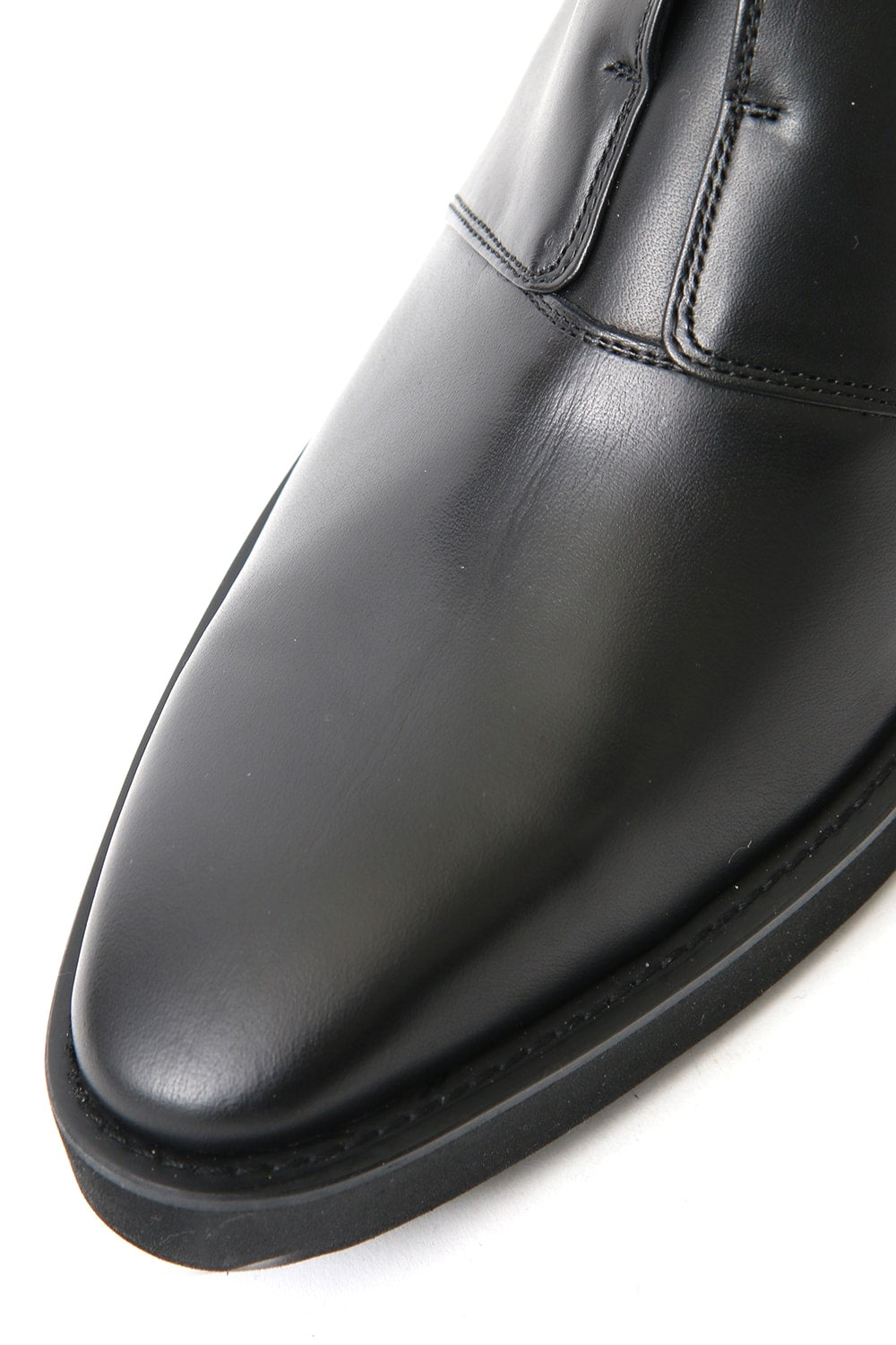 SMOOTH OIL COW SLIP-ON SHOES / PALTFORM SOLE