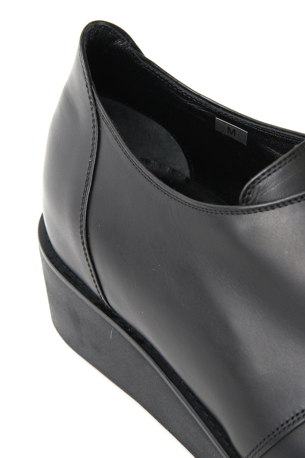 SMOOTH OIL COW SLIP-ON SHOES / PALTFORM SOLE