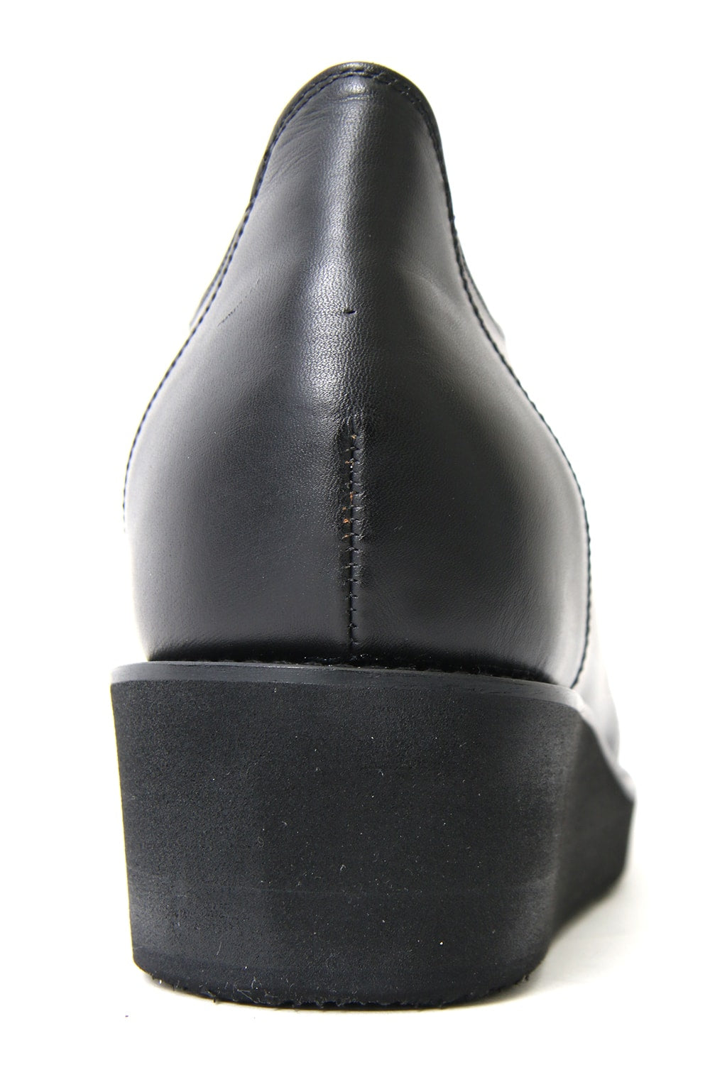 SMOOTH OIL COW SLIP-ON SHOES / PALTFORM SOLE