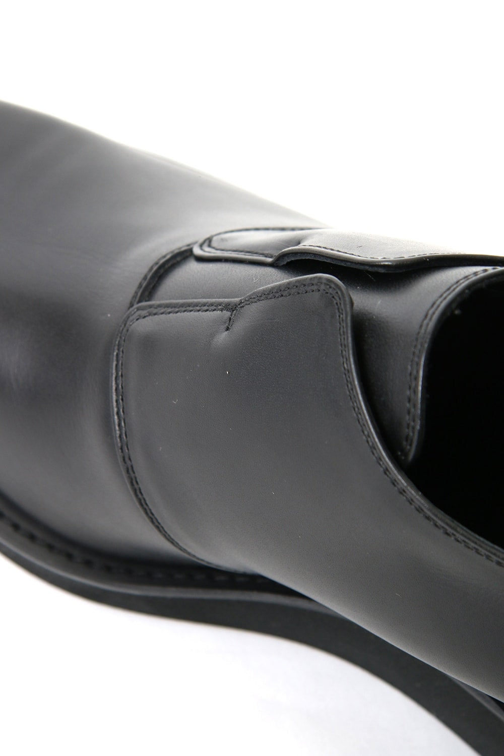 SMOOTH OIL COW SLIP-ON SHOES / PALTFORM SOLE