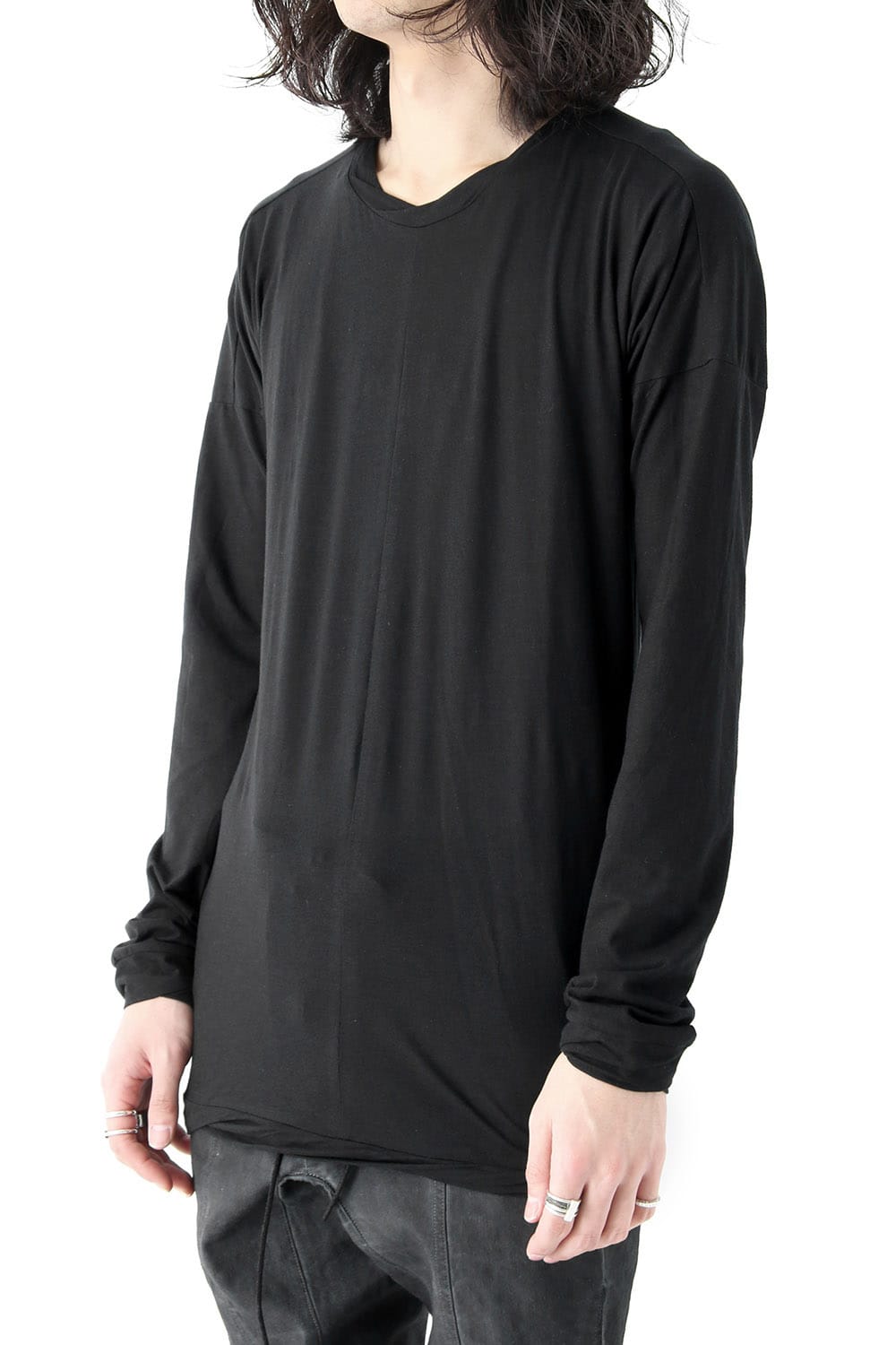 80/- Plain Stitch Twisted Dolman Long Sleeve T-Shirt