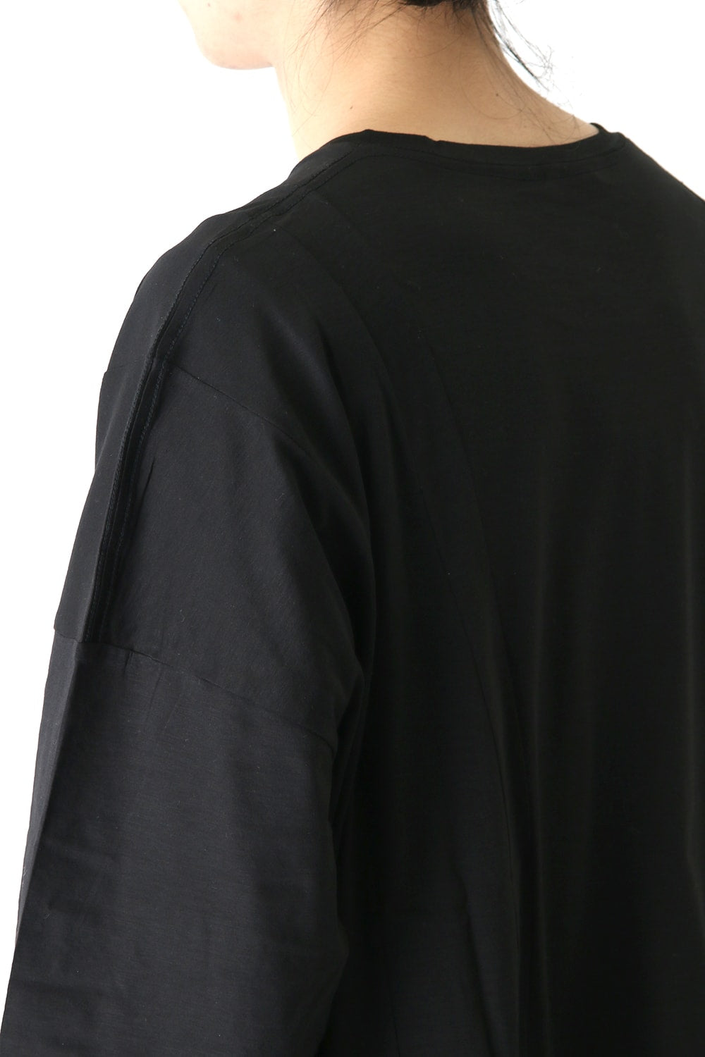 Ly/C36G 天竺シルケットバイオ OVER SIZE STRIPE TEE LAYERED LONG