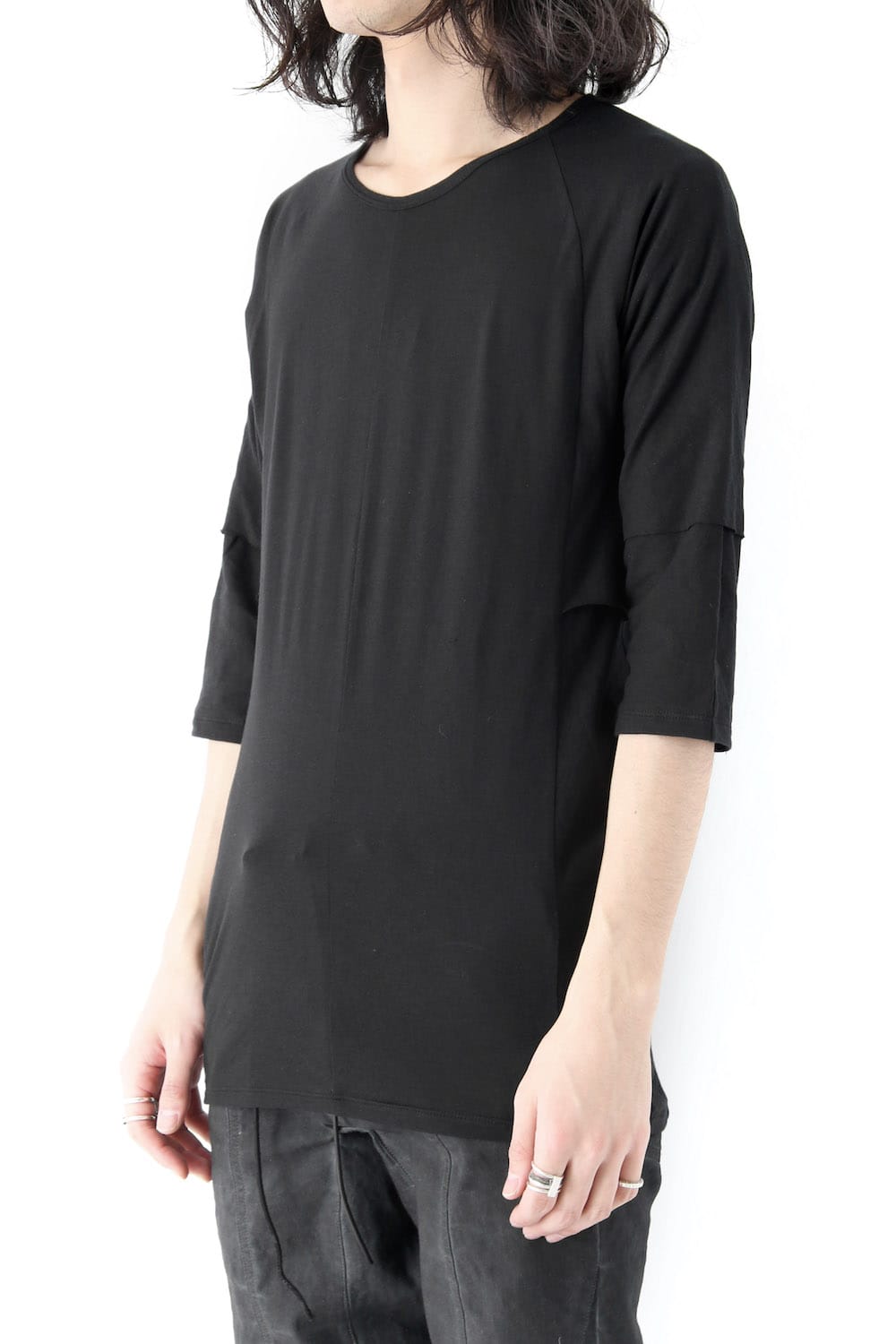 80/- Plain Stitch Layered Dolman T-Shirt