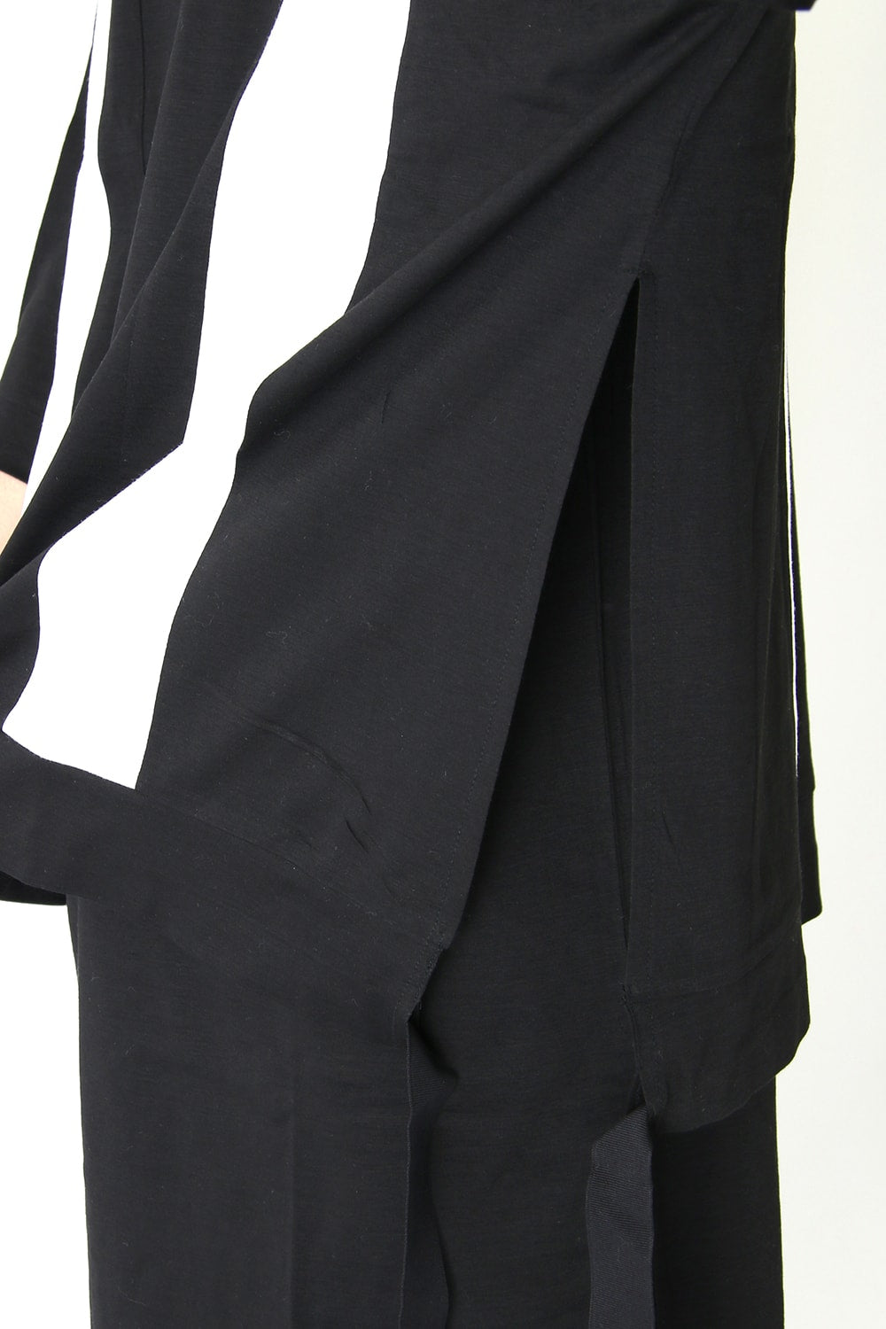 Ly/C36G 天竺シルケットバイオ OVER SIZE STRIPE TEE LAYERED LONG