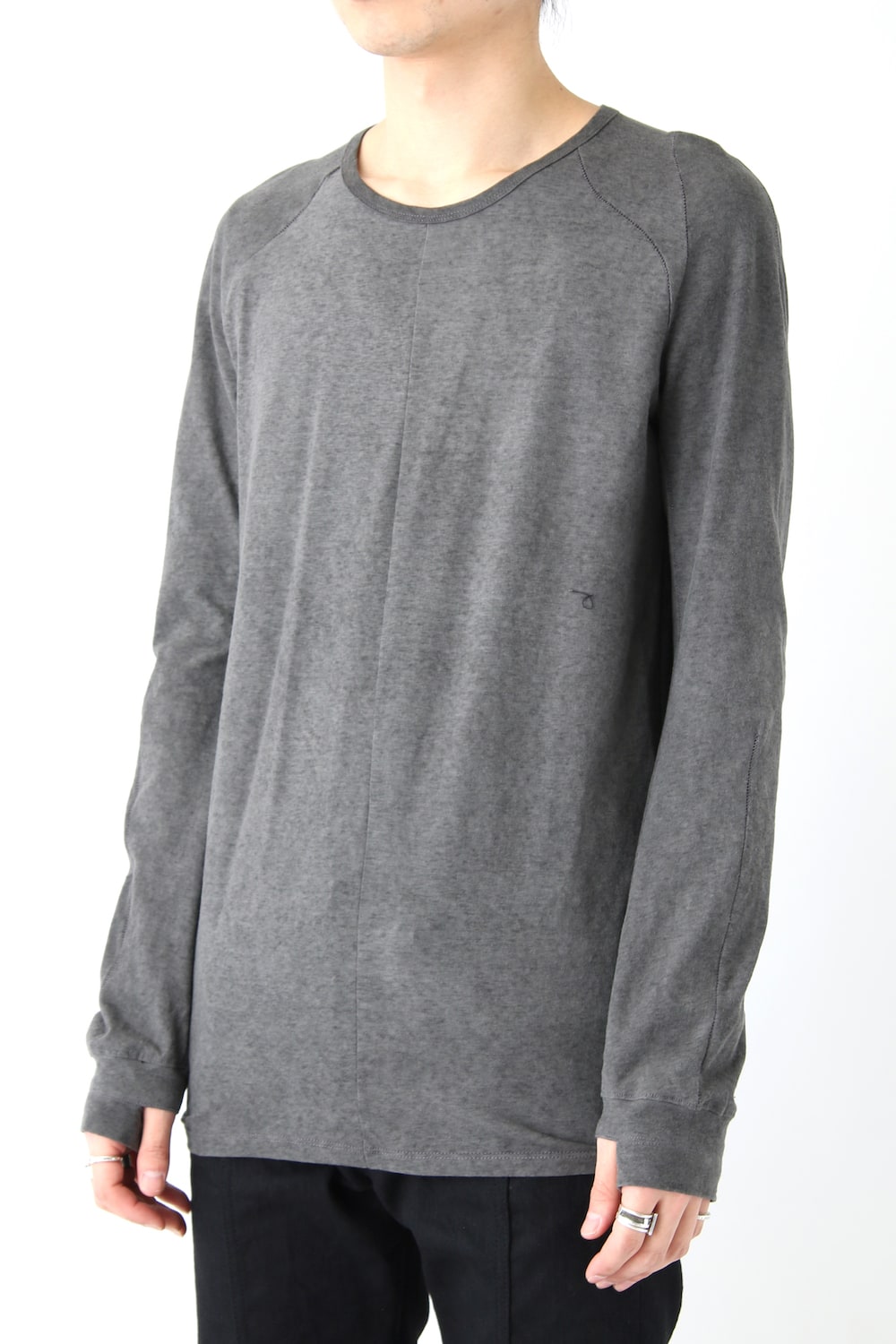 Strong Twist Plain Stitch Cold Dye Long Sleeve T-Shirt