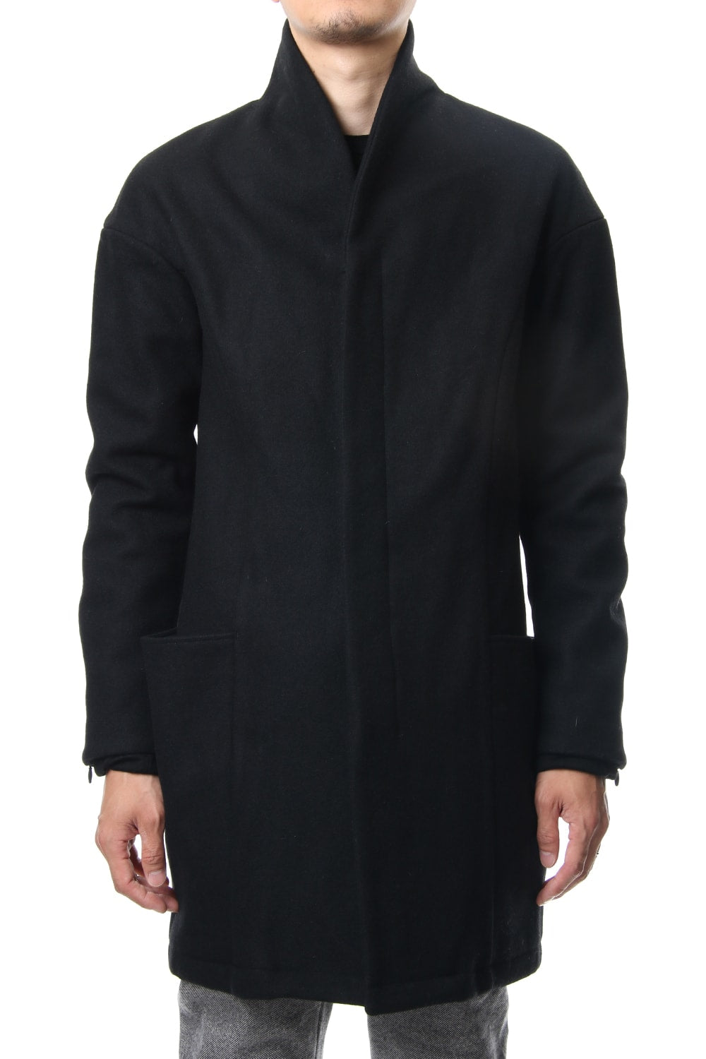 Heavy Melton Chester Coat RB-053 Black
