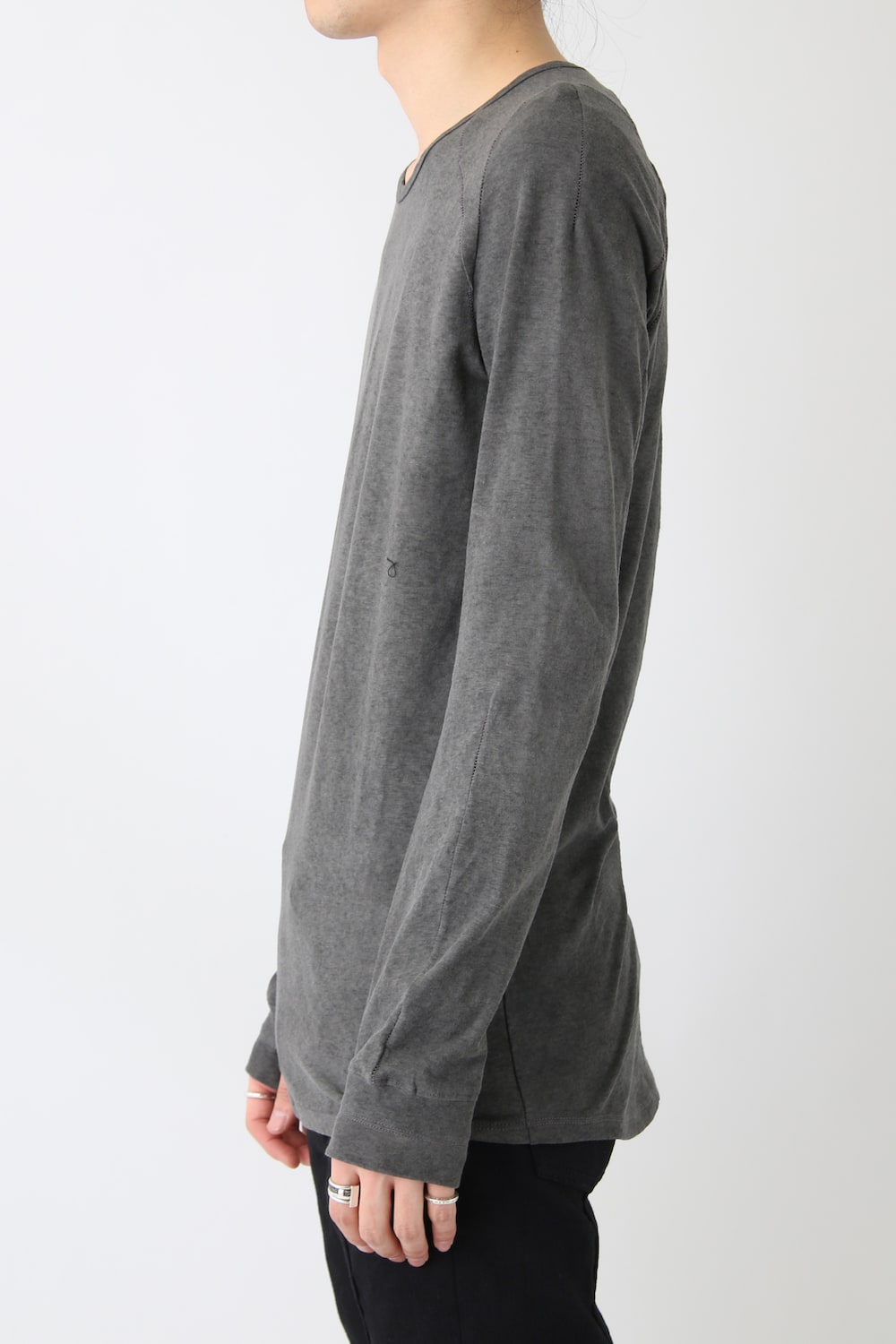 Strong Twist Plain Stitch Cold Dye Long Sleeve T-Shirt