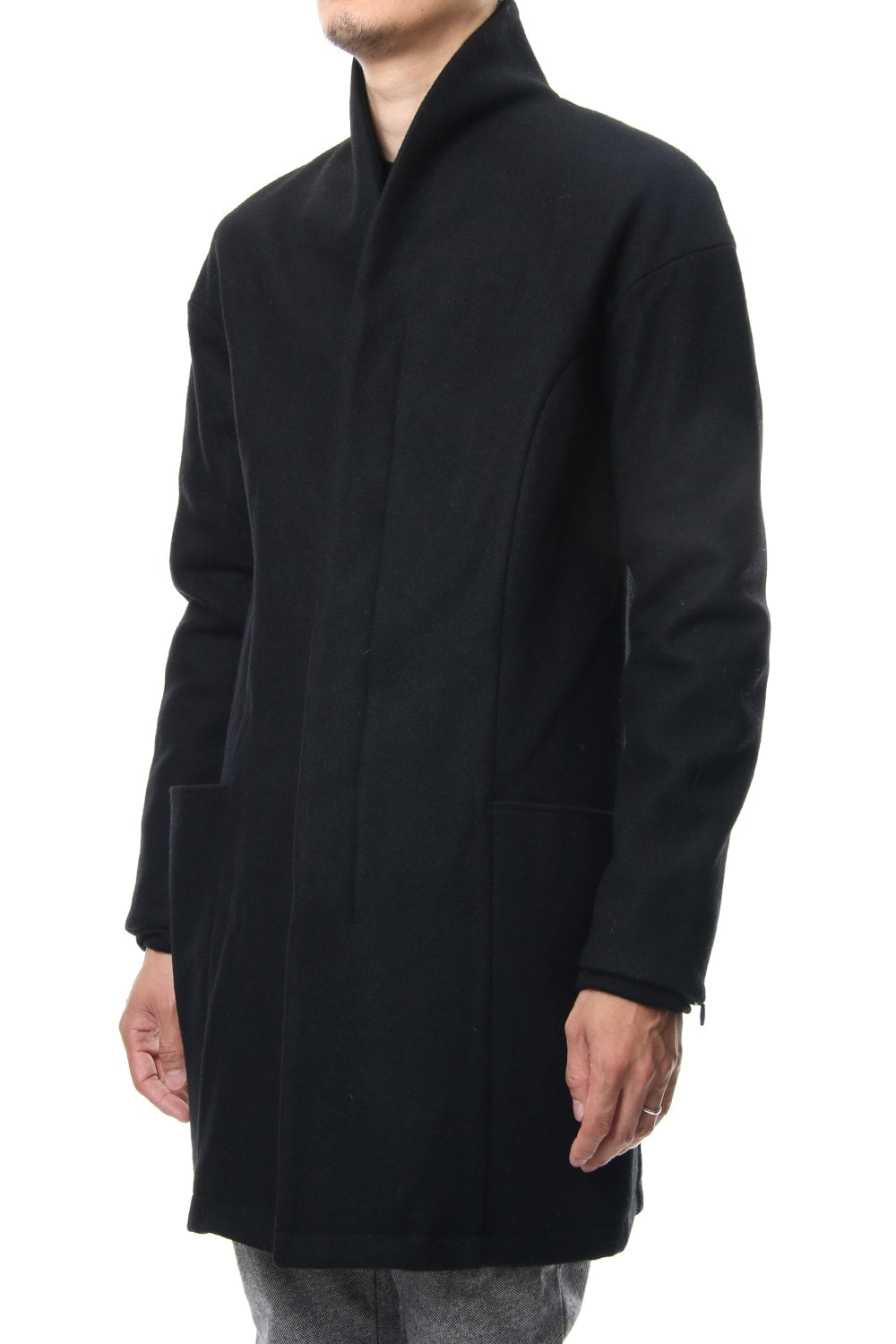 Heavy Melton Chester Coat RB-053 Black