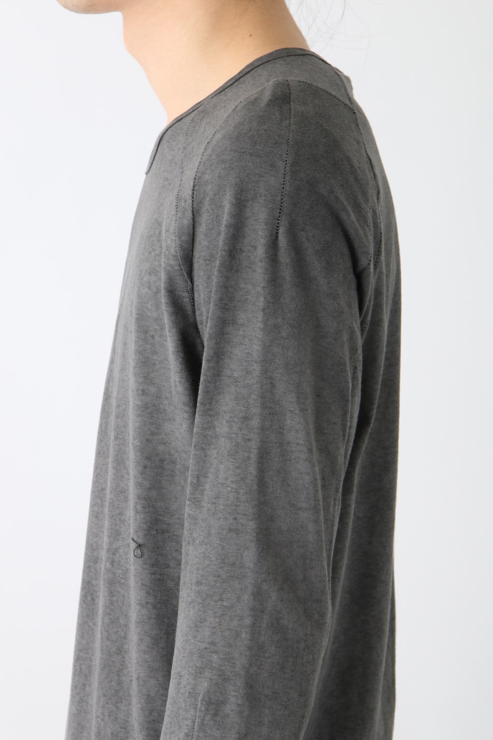 Strong Twist Plain Stitch Cold Dye Long Sleeve T-Shirt