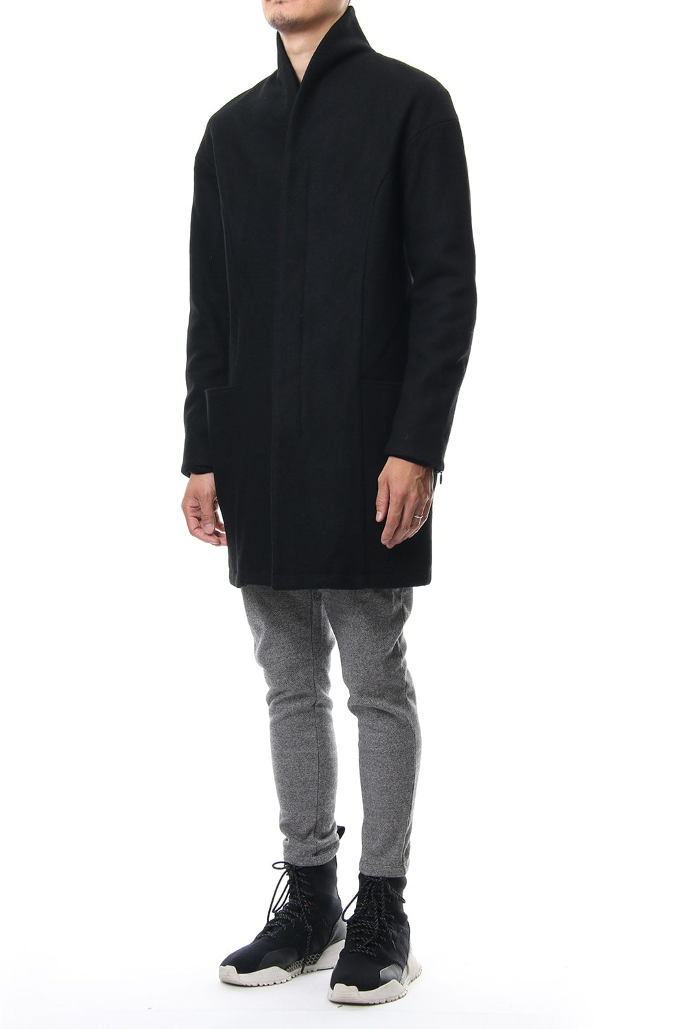 Heavy Melton Chester Coat RB-053 Black