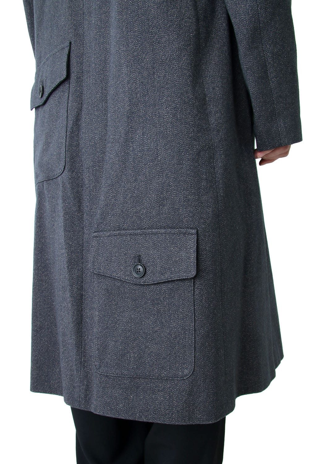 Cotton Scarf Collar Coat