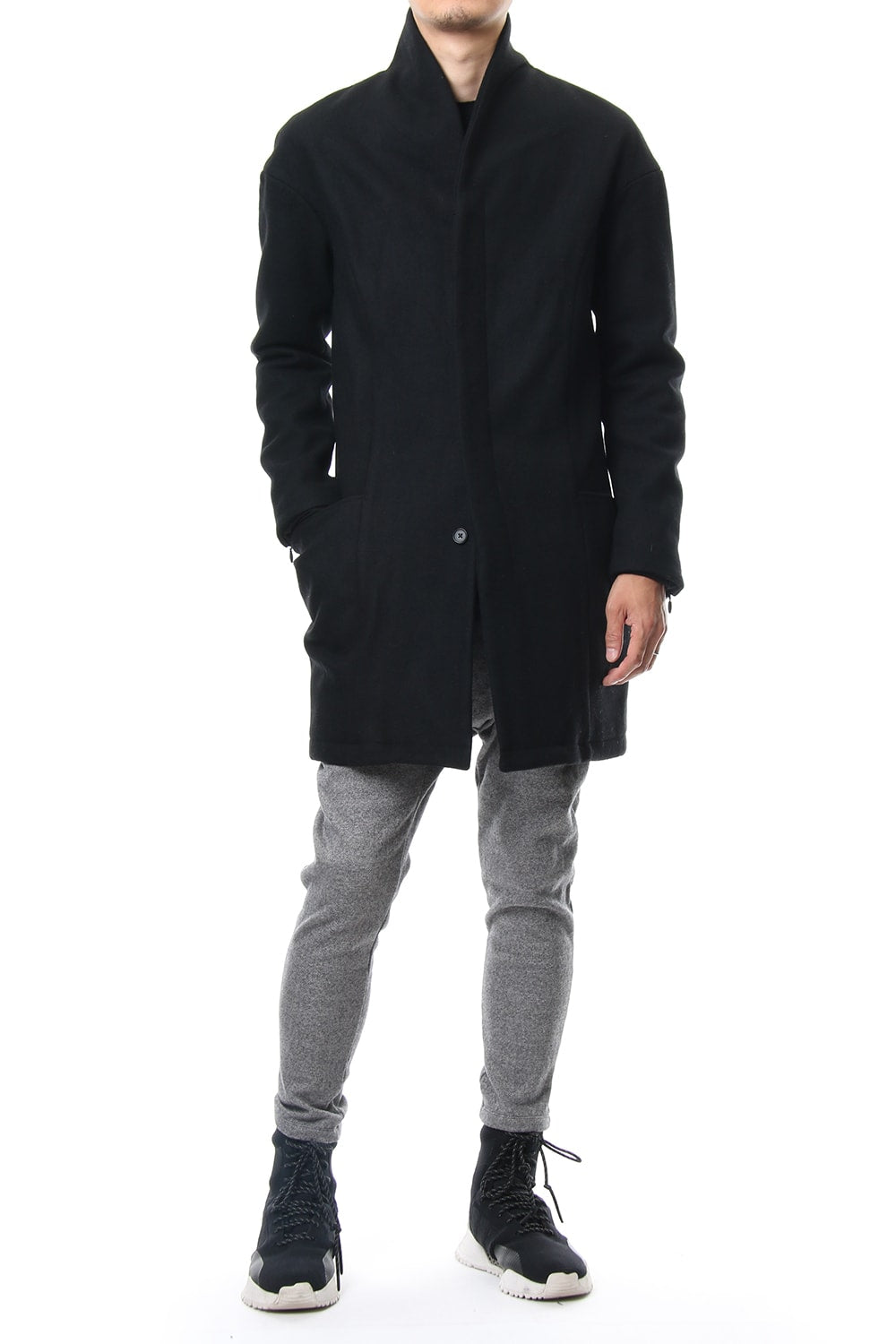 Heavy Melton Chester Coat RB-053 Black