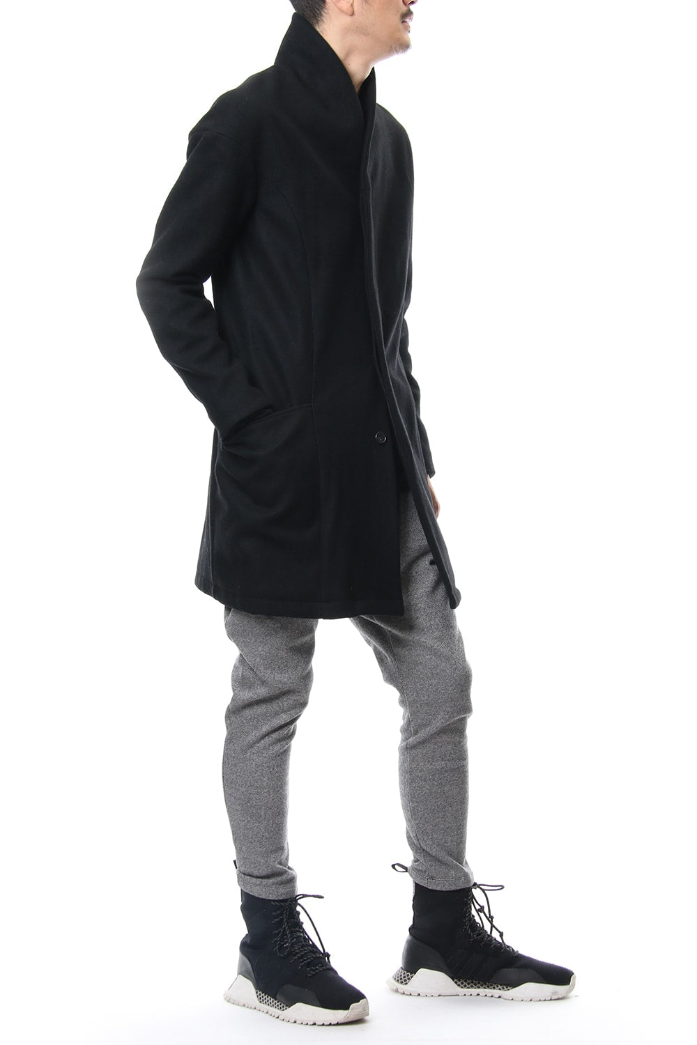 Heavy Melton Chester Coat RB-053 Black