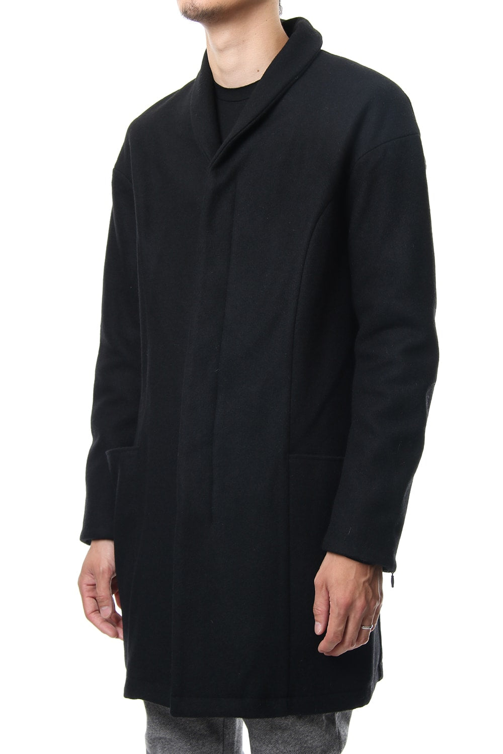 Heavy Melton Chester Coat RB-053 Black