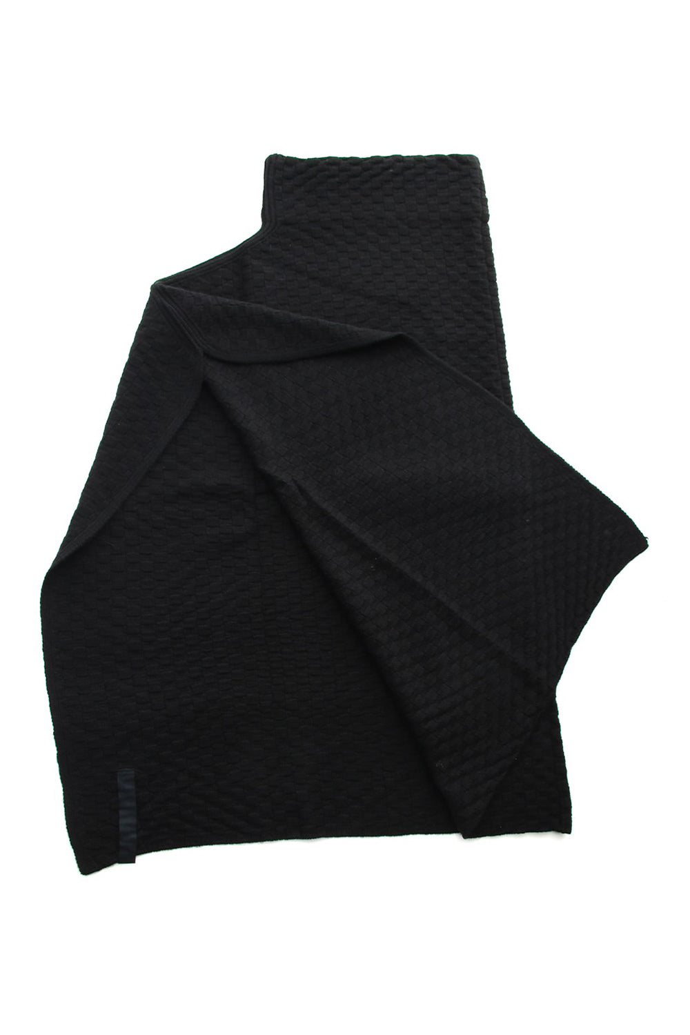 7GG Wool Cotton Snood Poncho RB-055 Black