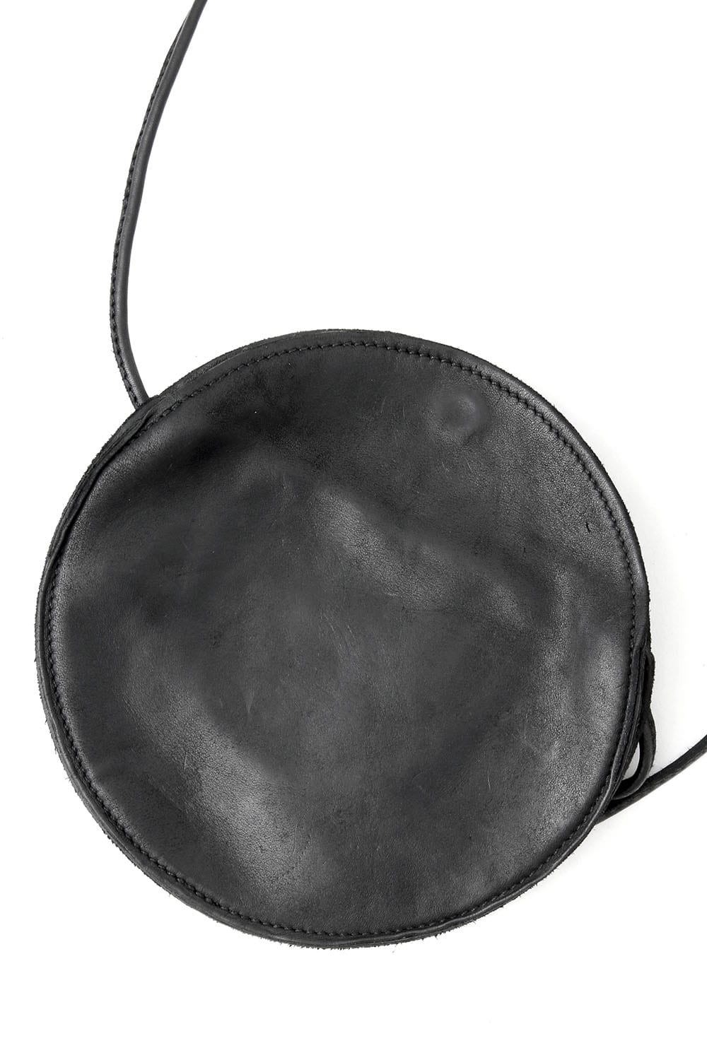 CRB0 - Small Round Leather Crossbody Bag