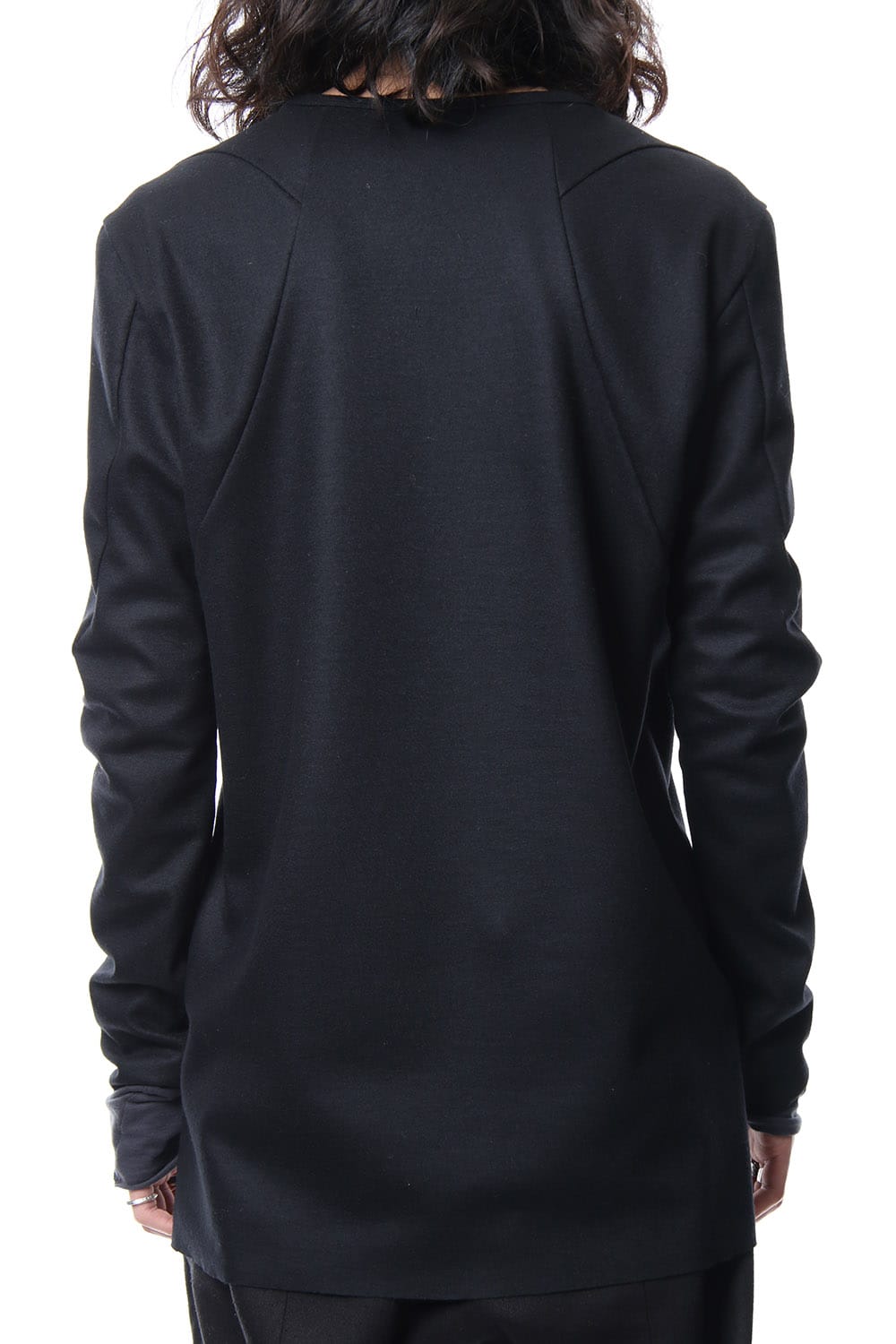 Super 100's wool smooth Long Sleeve T-shirt