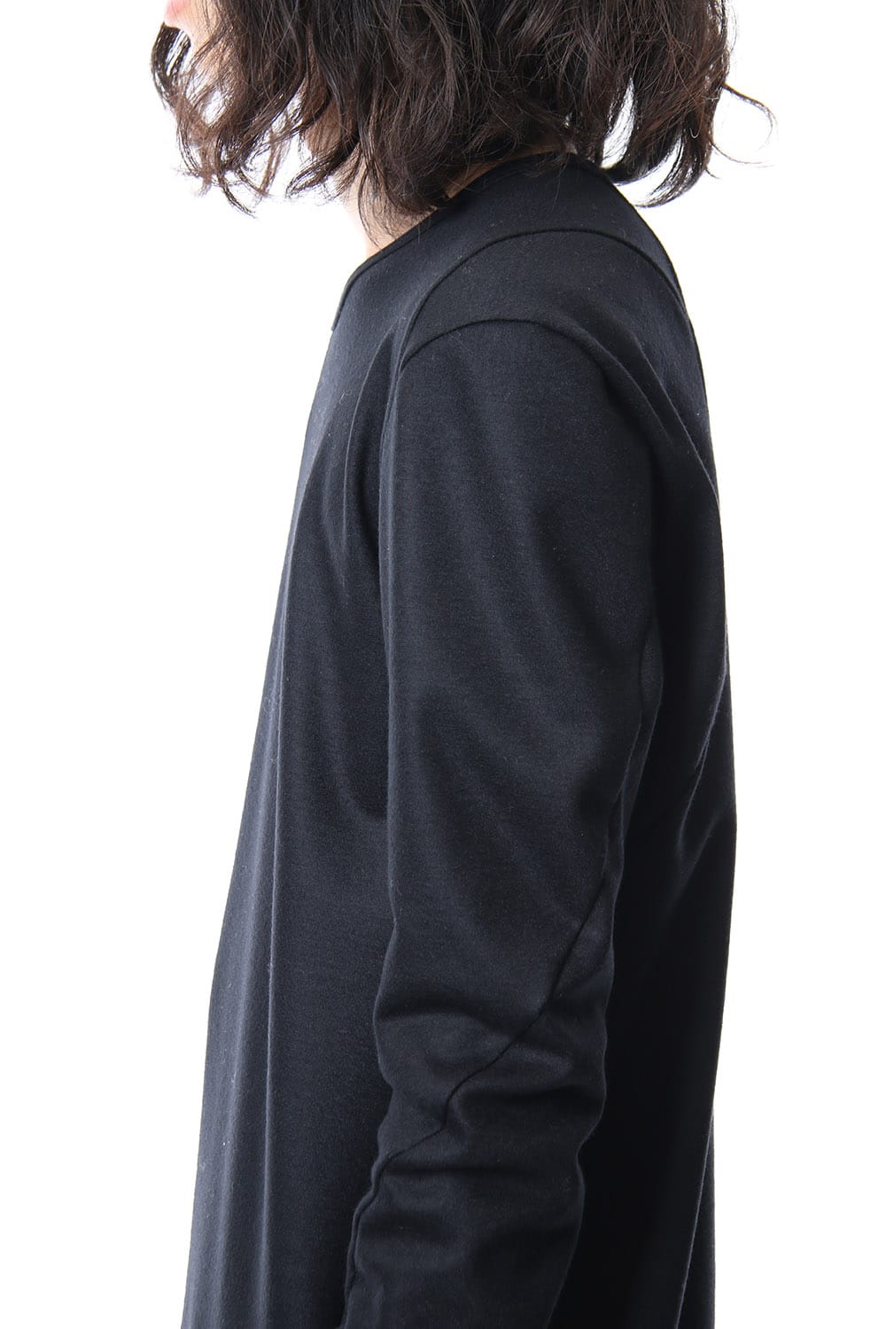 Super 100's wool smooth Long Sleeve T-shirt