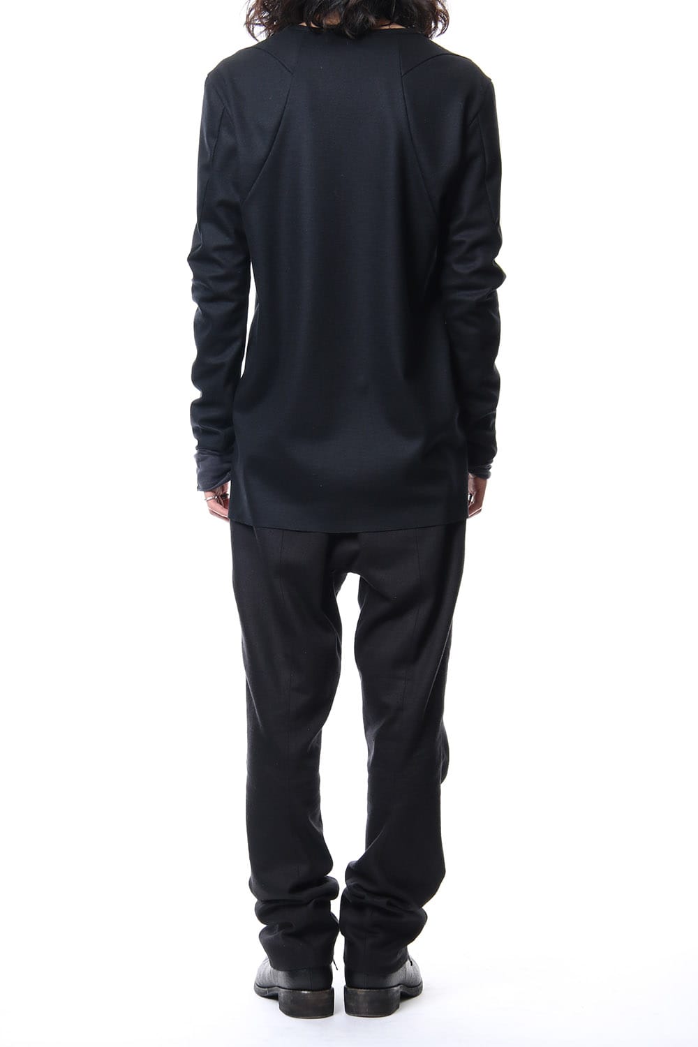 Super 100's wool smooth Long Sleeve T-shirt