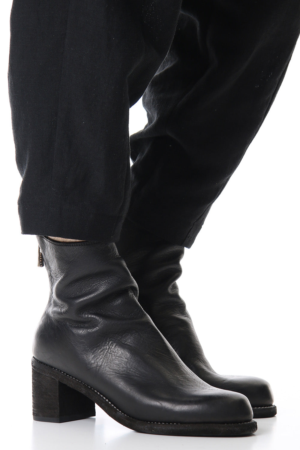 Orthopaedic Back Zip Boots Double Sole Horse Full Grain