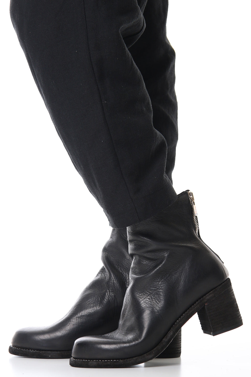 Orthopaedic Back Zip Boots Double Sole Horse Full Grain