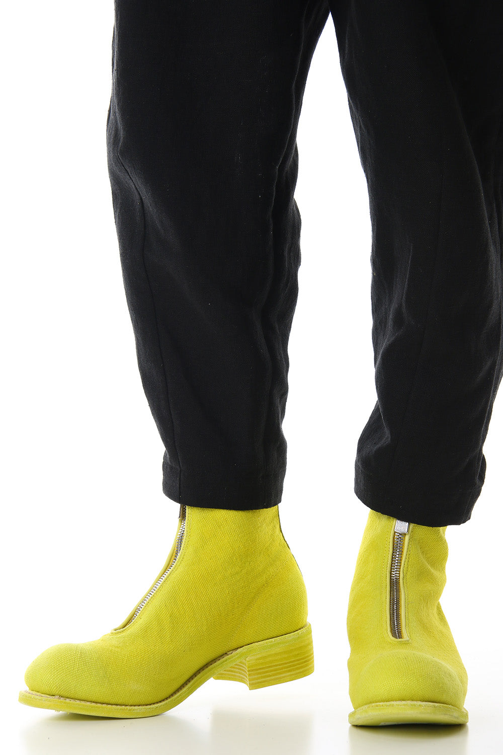 Front Zip Boots Double Sole - Linen - CO47T