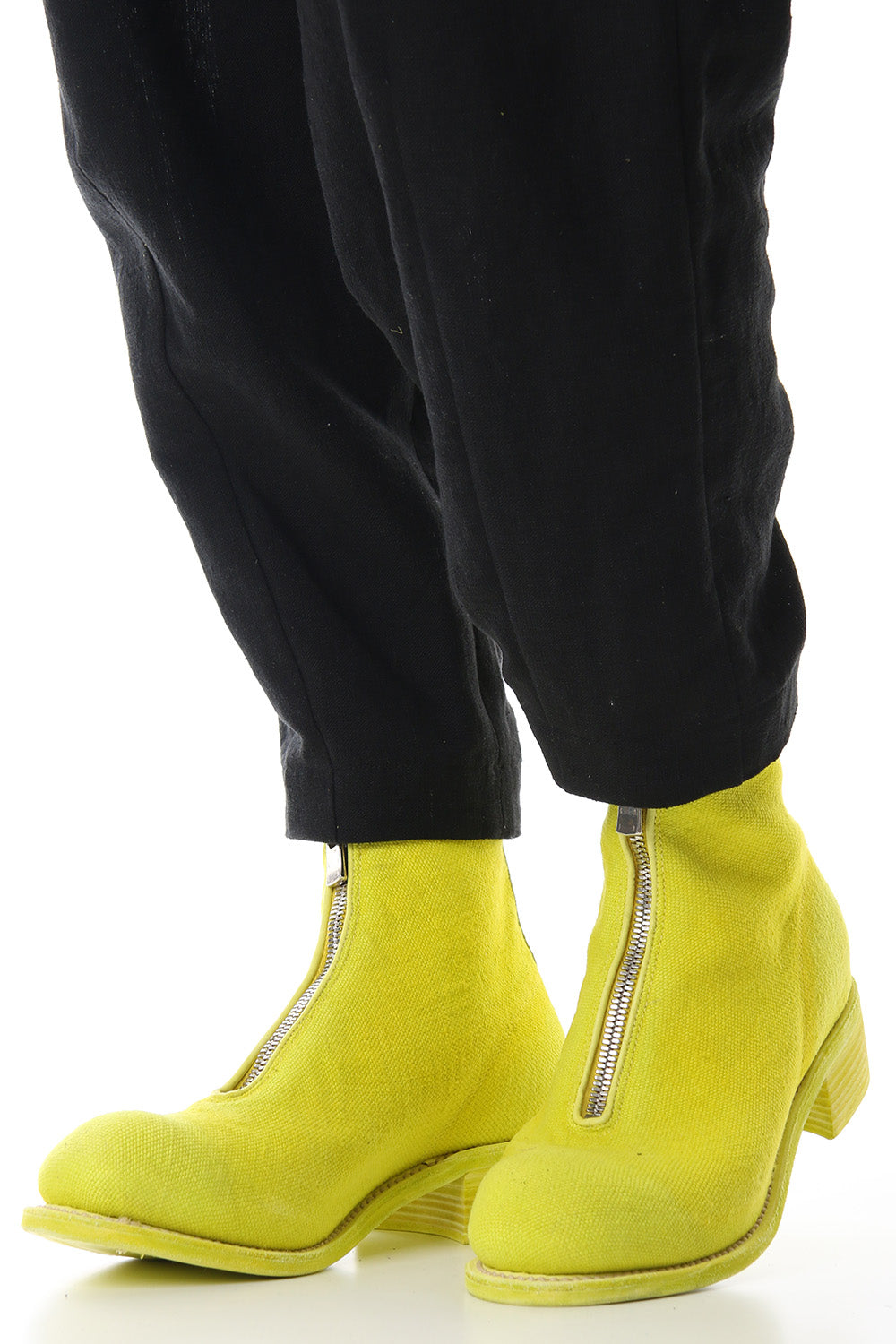 Front Zip Boots Double Sole - Linen - CO47T