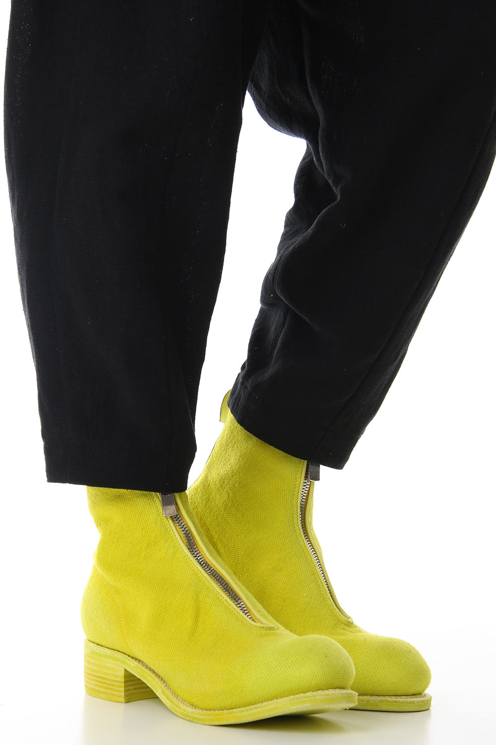 Front Zip Boots Double Sole - Linen - CO47T